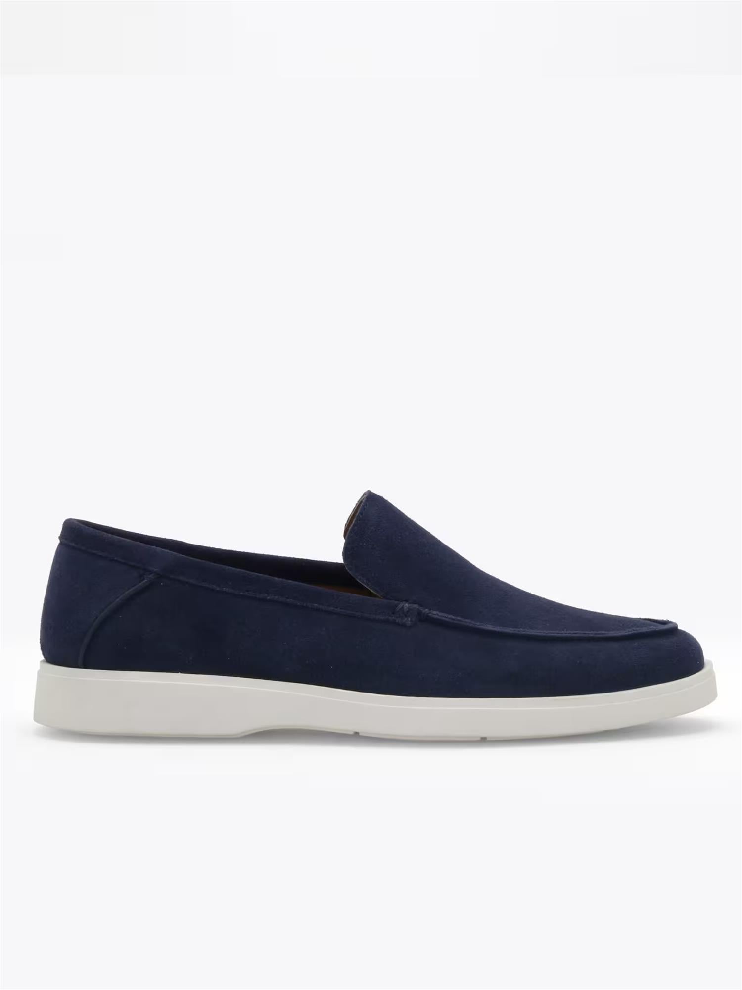 Sport loafer suede navy Blue
