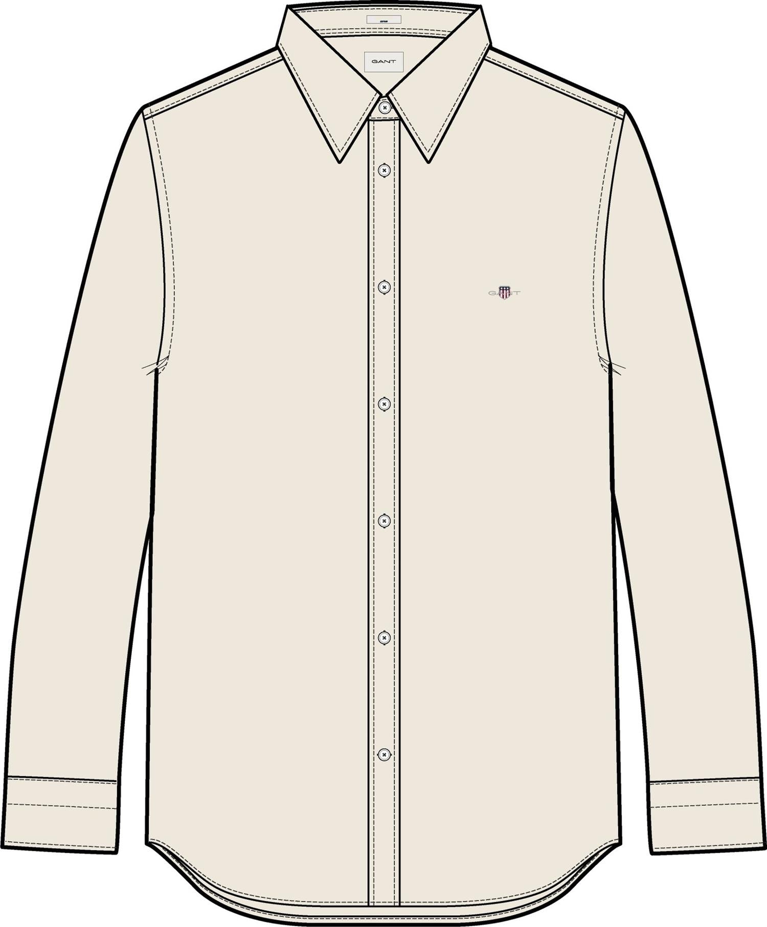 Reg Jersey Shirt Light Beige Melange
