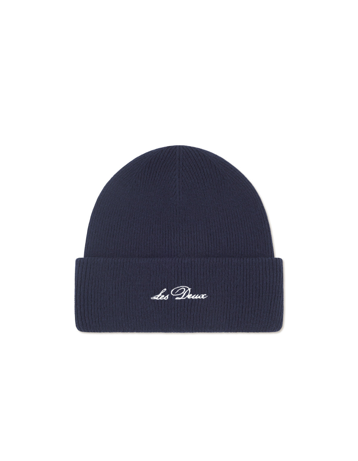 Wayne Embroidered Beanie Dark Navy