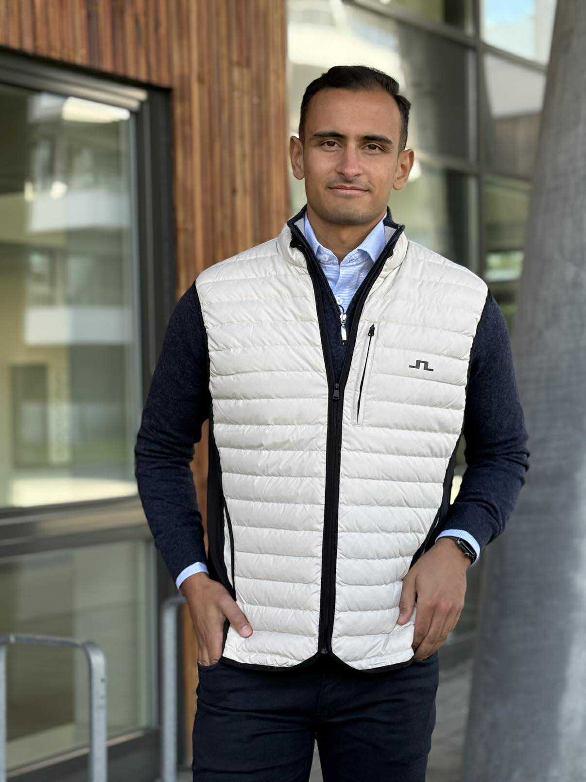 Pace Down Liner Vest Beige