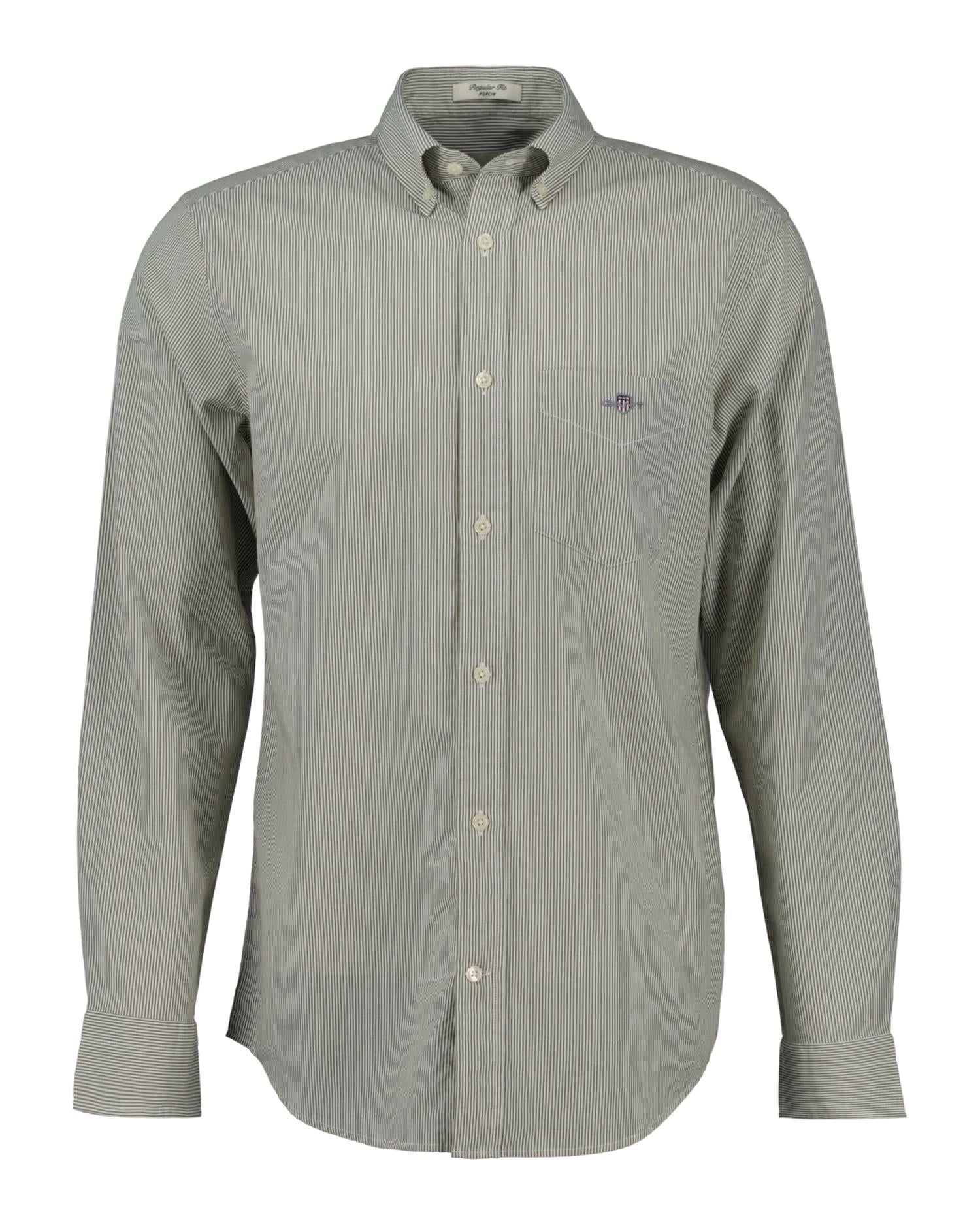 REG CLASSIC POPLIN BANKER SHIRT Moss Green