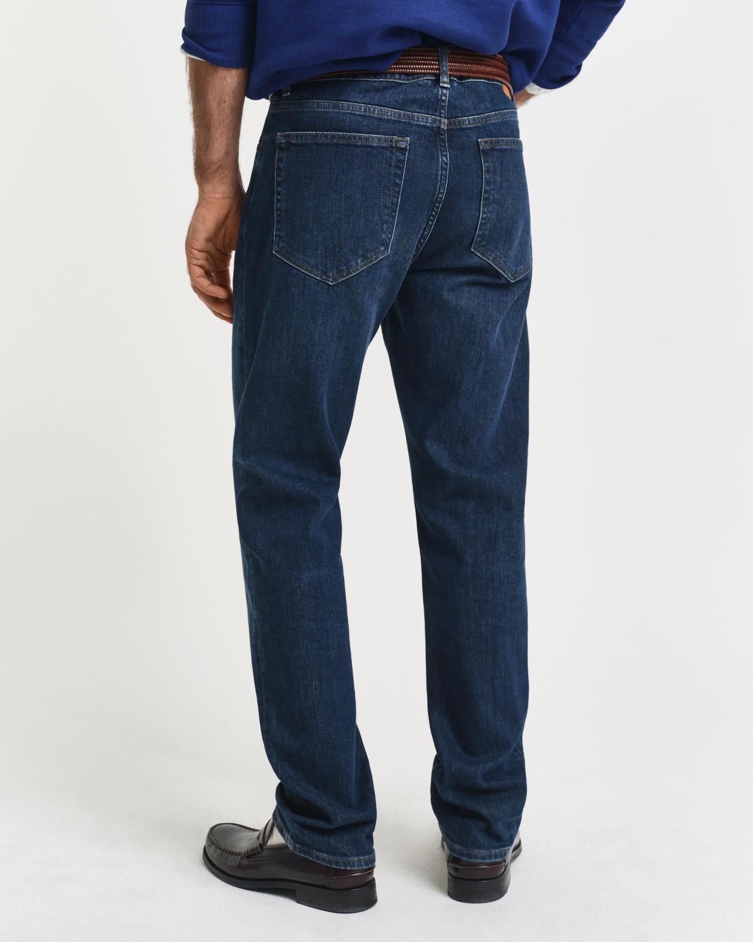 Regular fit Dark Blue Worn In