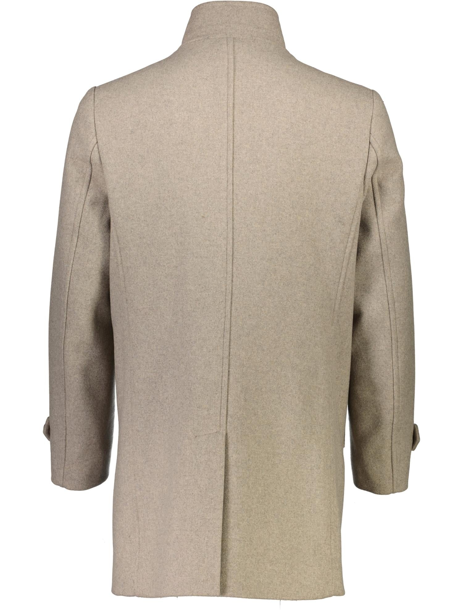 Recycled wool funnel neck Beige