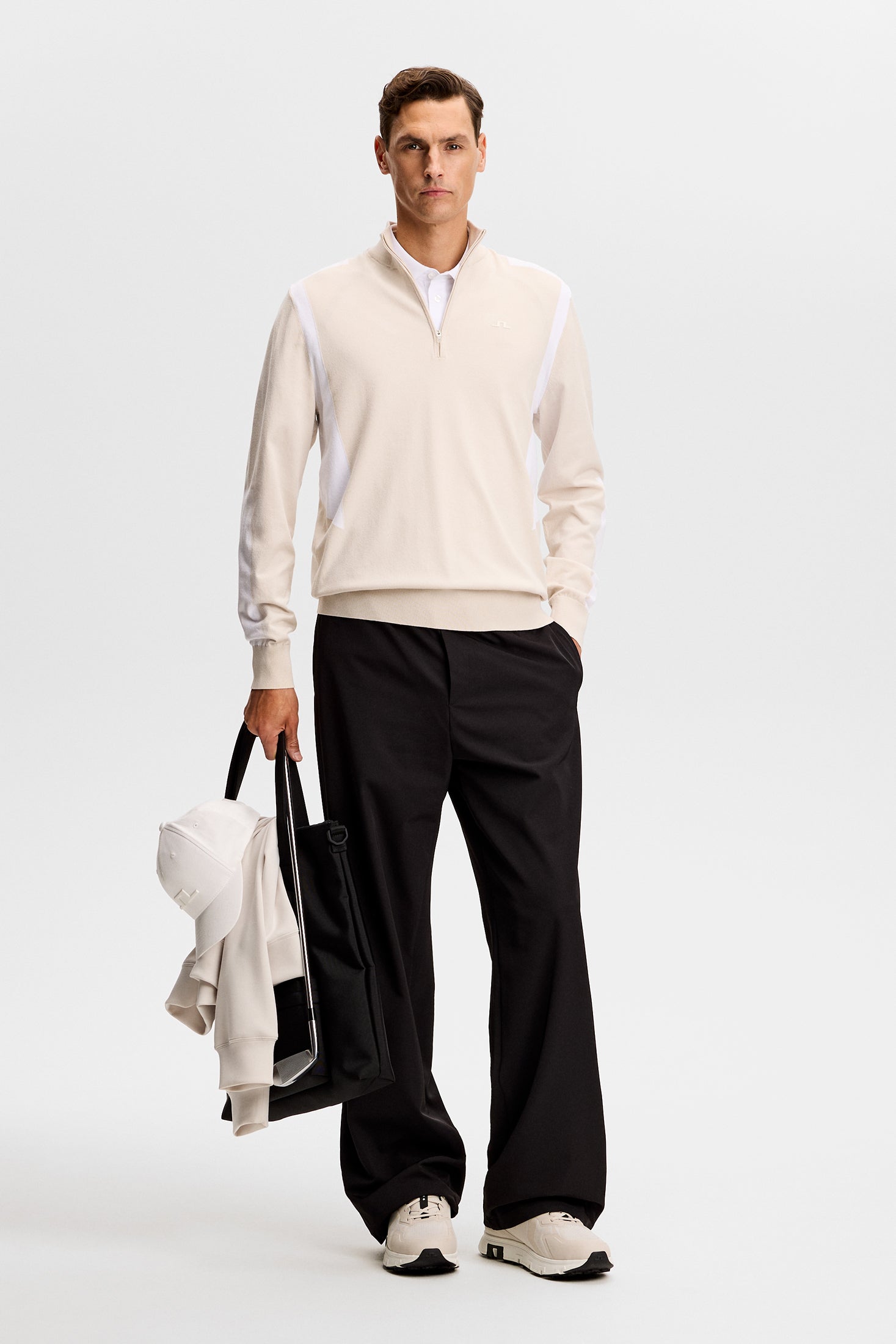 Kendrick Knitted Zip Sweater Moonbeam