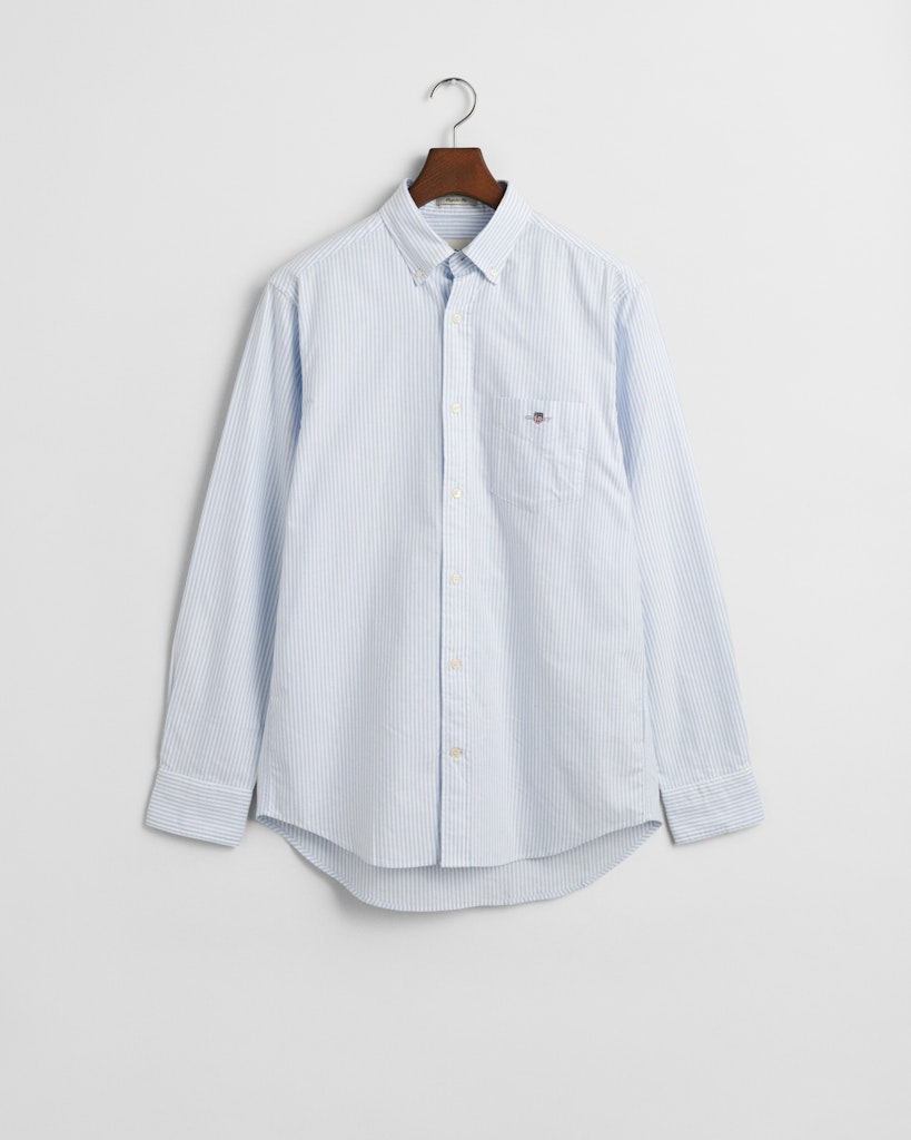 Reg Oxford Banker Stripe Shirt Blue