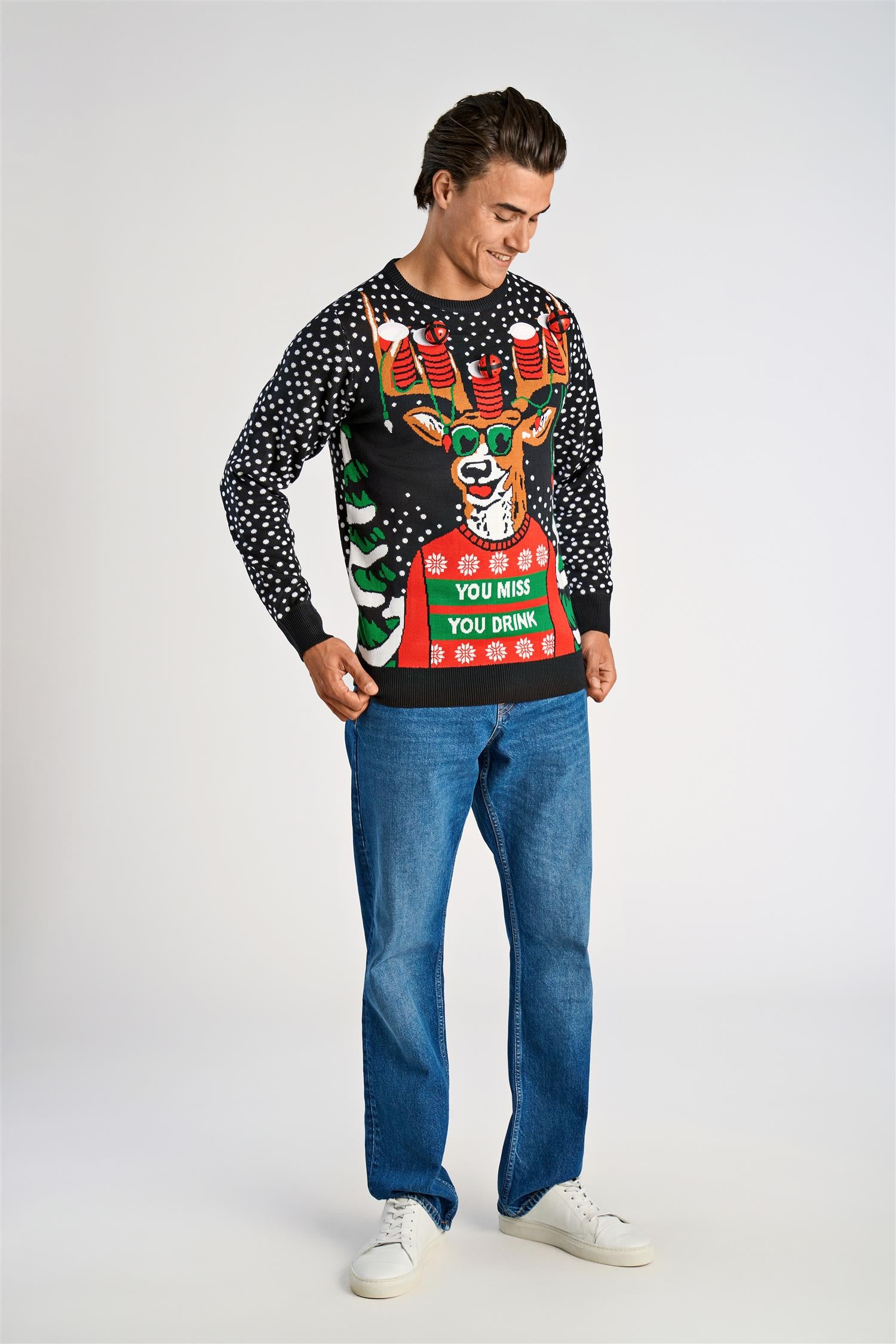 Interactive Xmas sweater Black