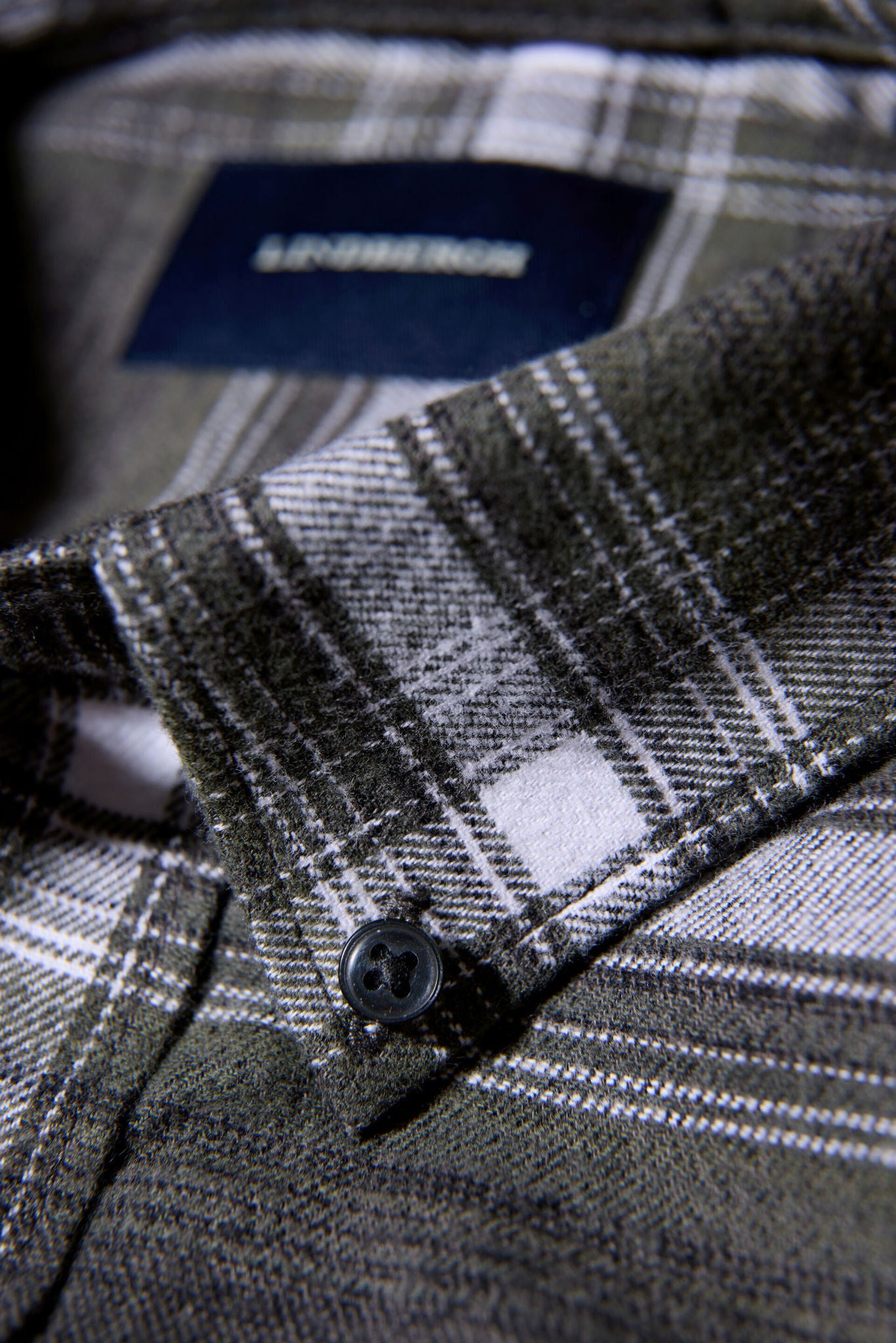 Brushed checked shirt L/S Dk Army