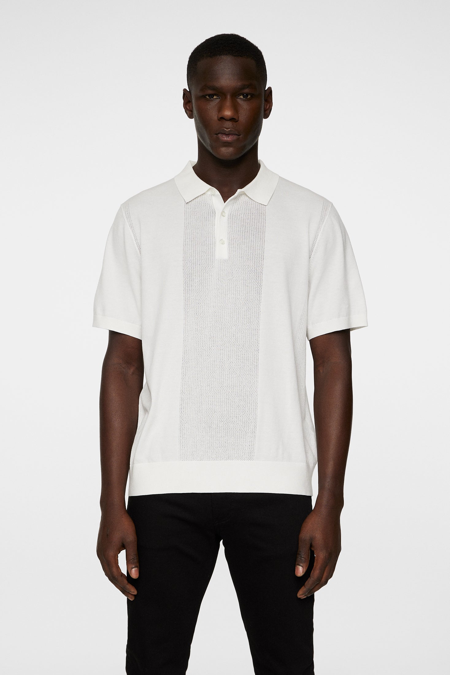 Reymond Solid Stripe Polo White