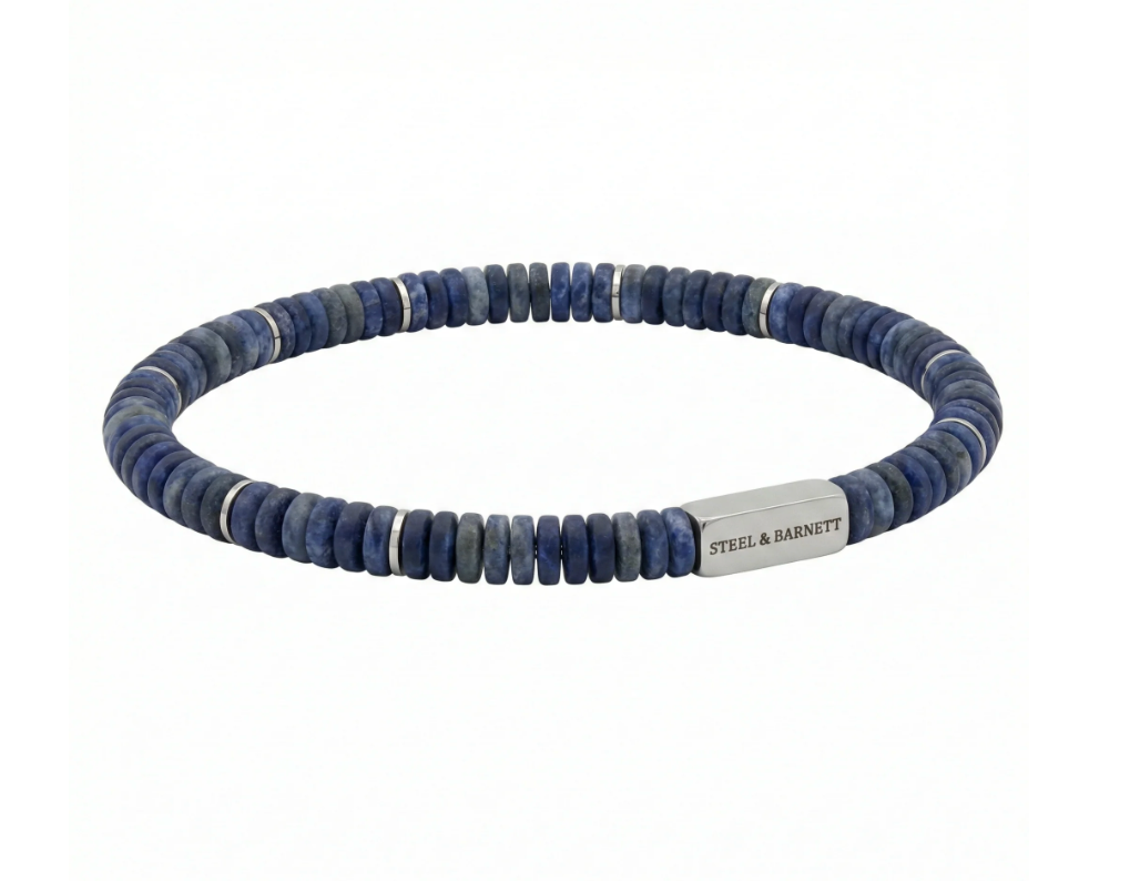Stones Bracelet Two Tone Matt Sodalite