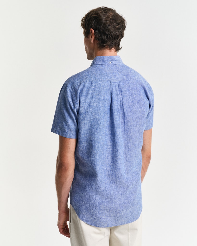 REG COTTON LINEN SS SHIRT Rich Blue