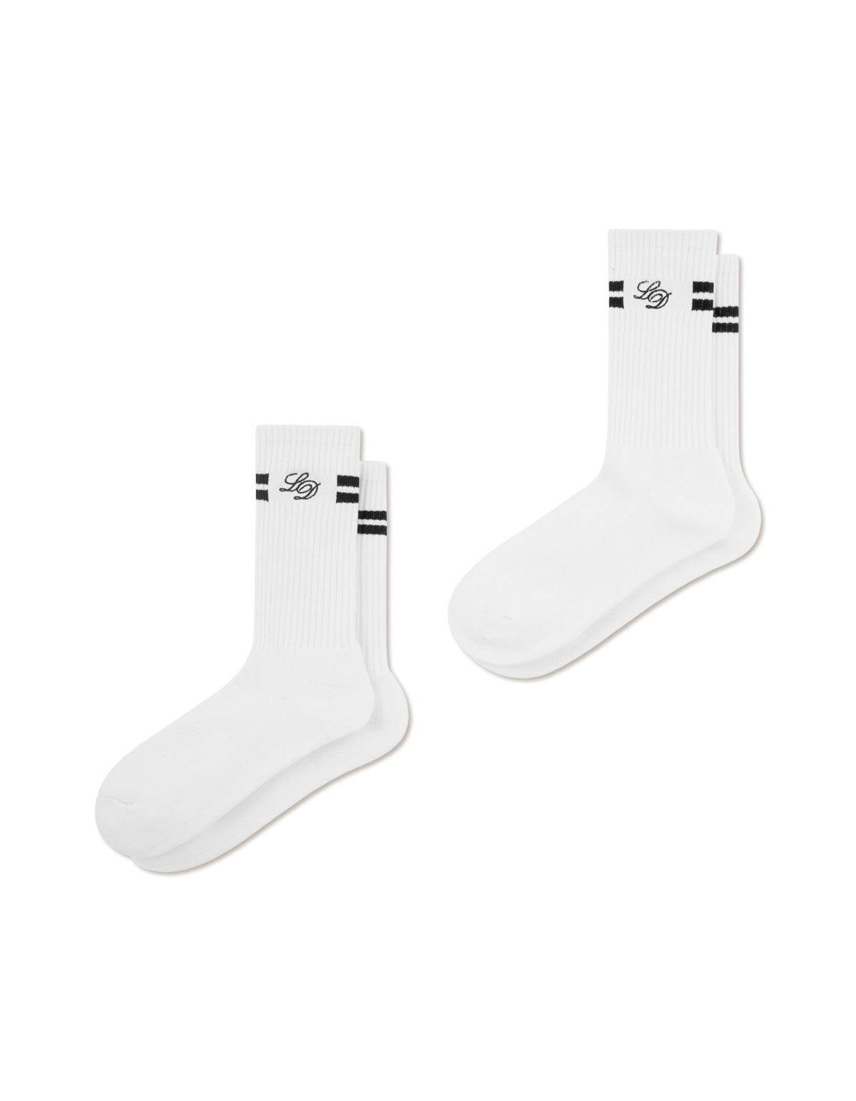 Ld Half Terry Socks 2-Pack White