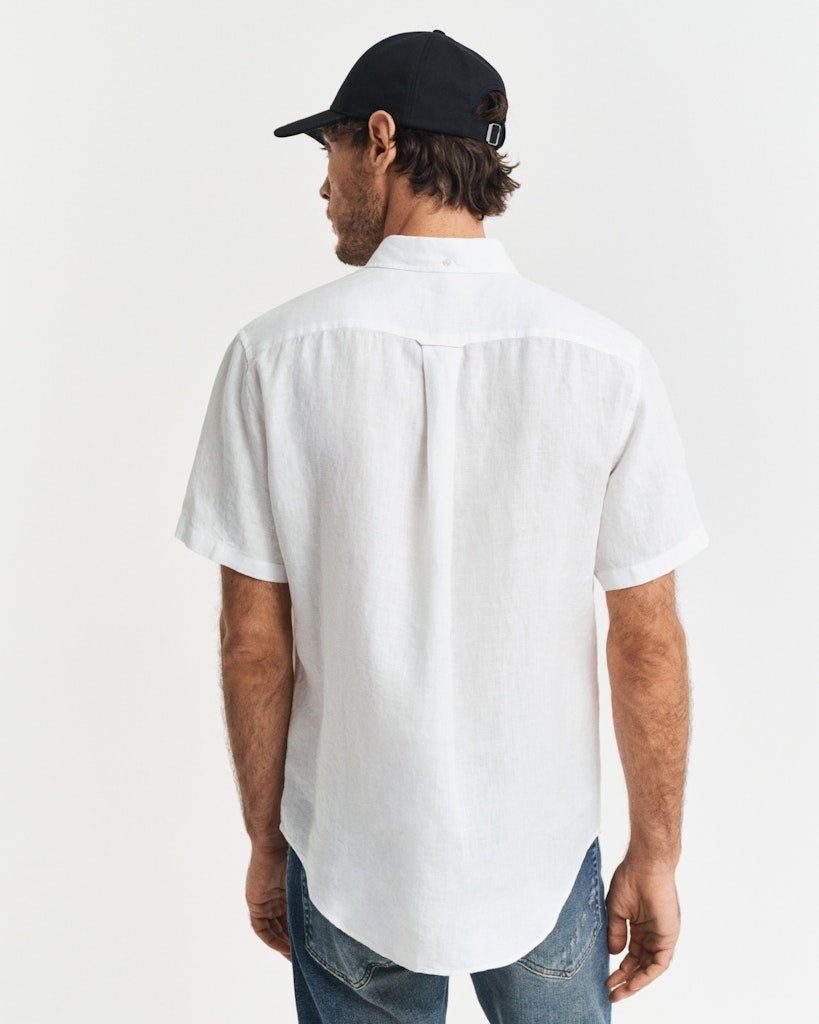 REG LINEN SS SHIRT White
