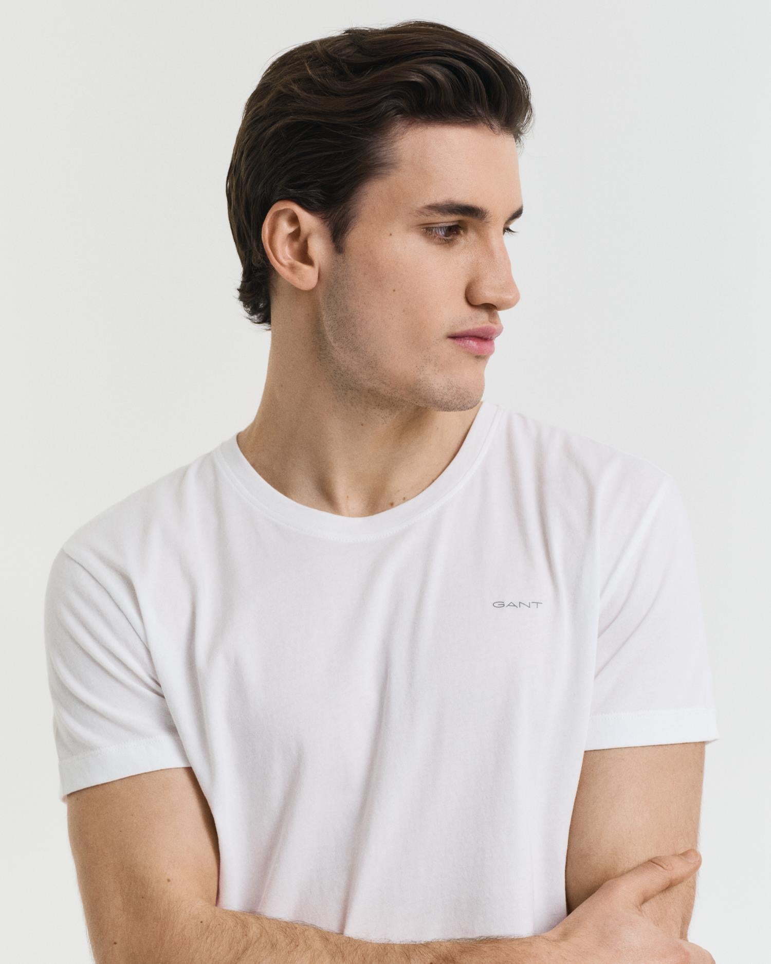 2-Pack Round Neck T-Shirts White