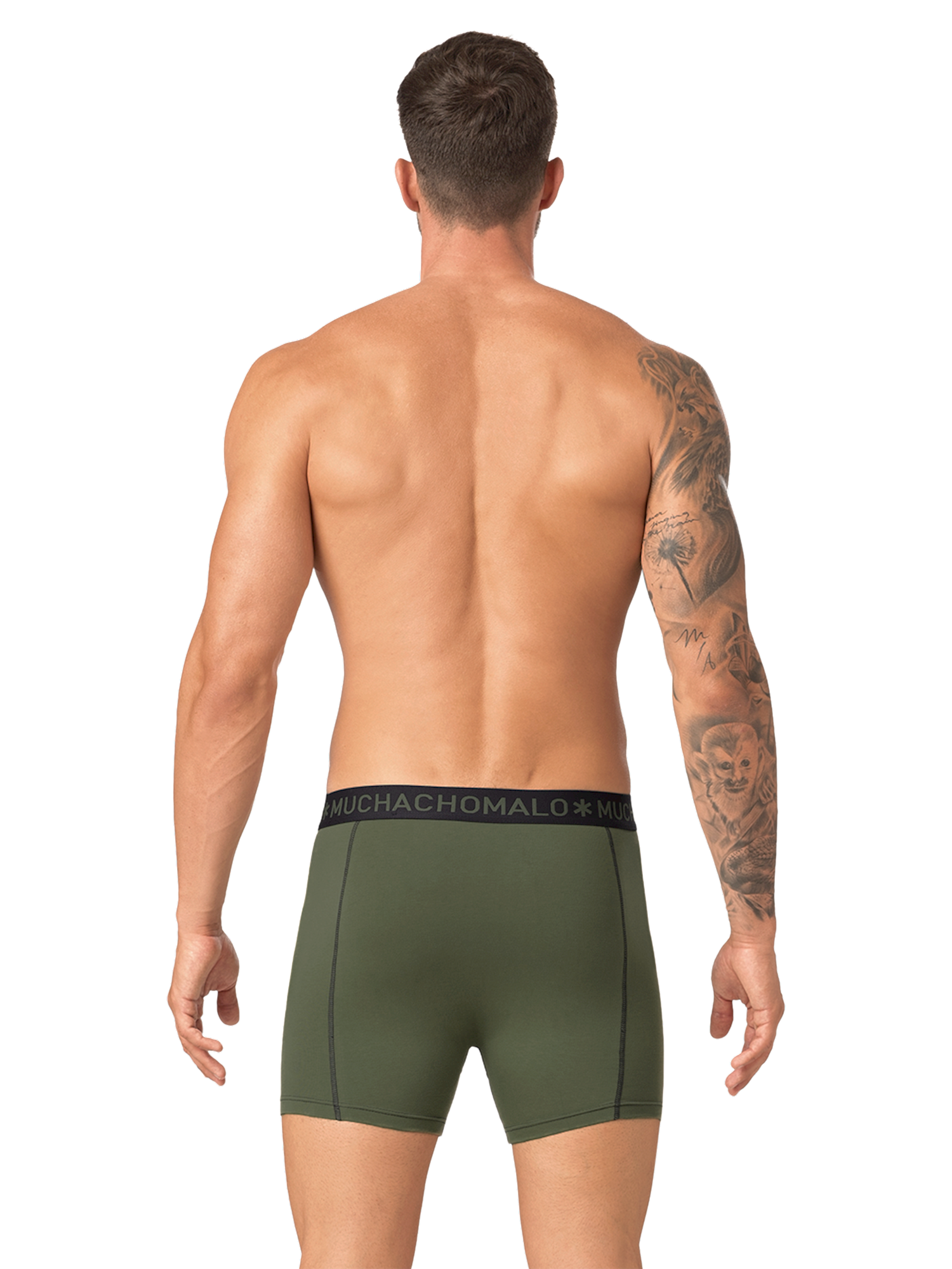 1010 2pk Solid Boxer 163 Navy Green/Deep Blue