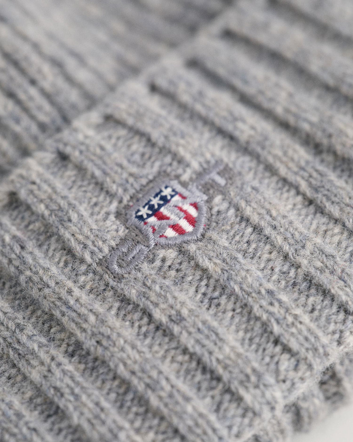 Unisex shield beanie Grå
