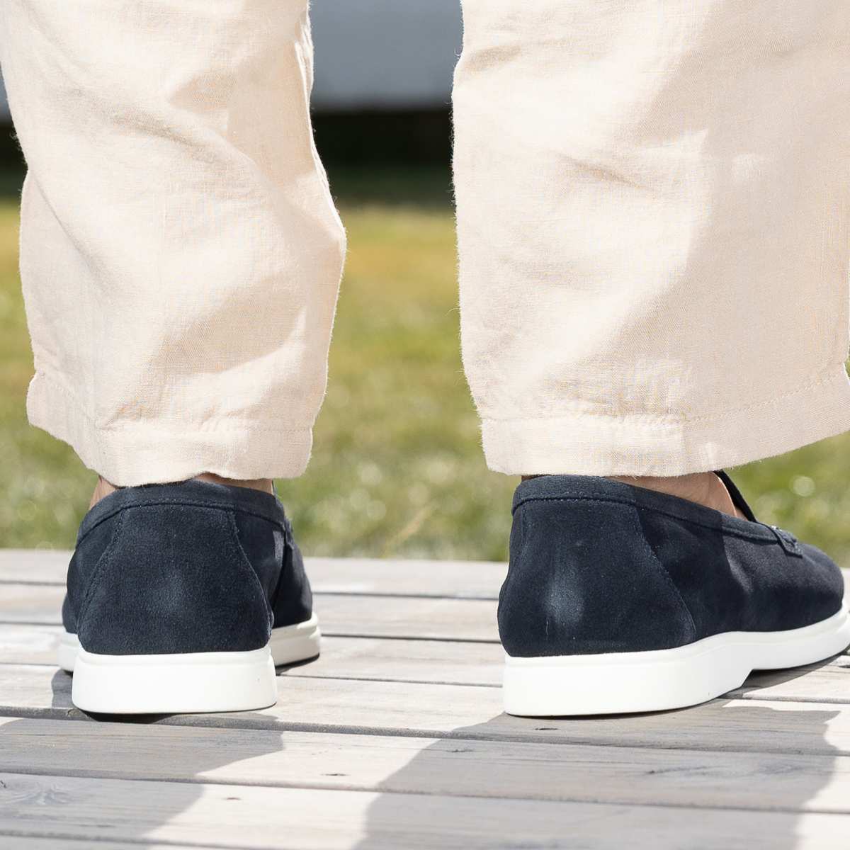 Sport loafer suede navy Blå