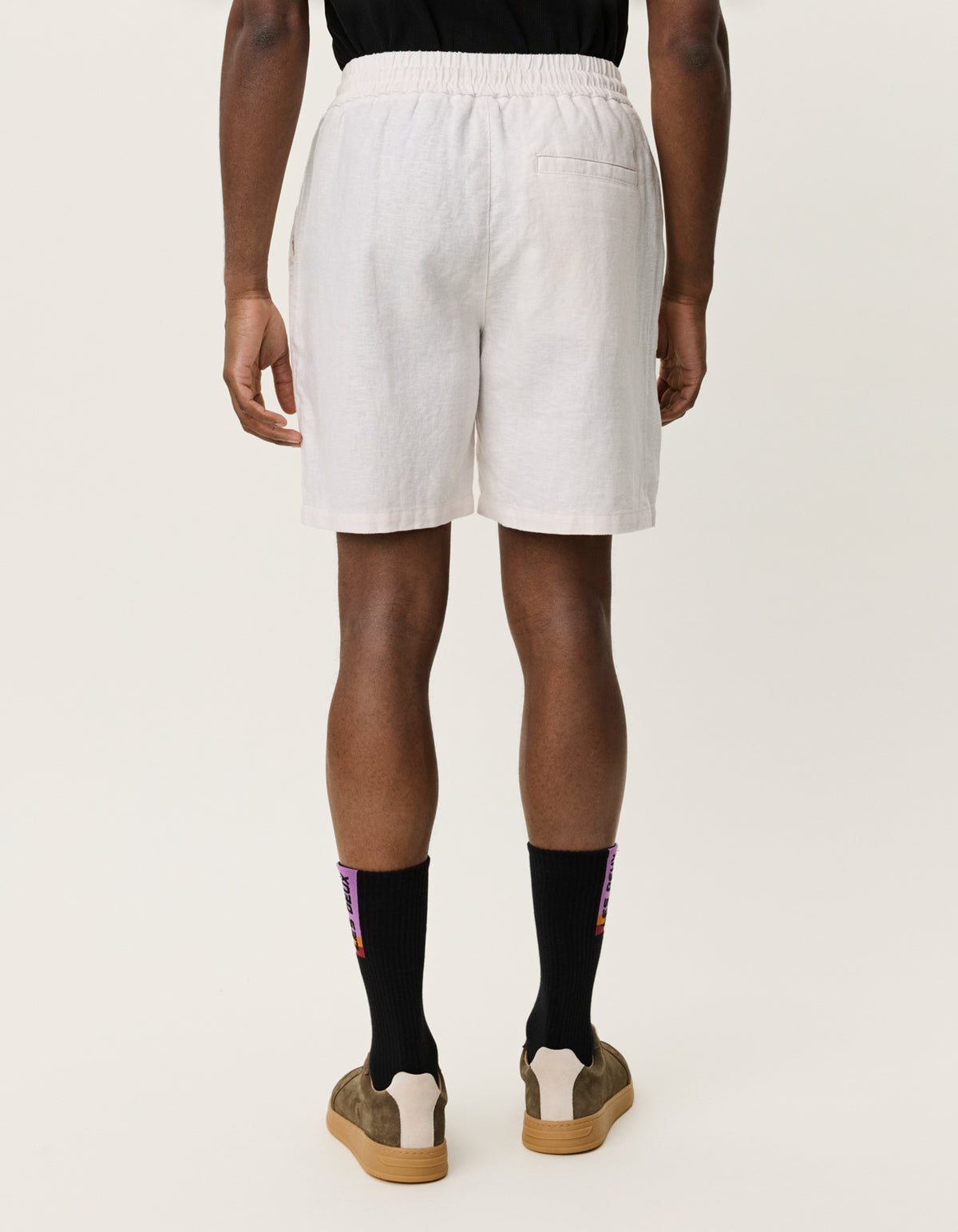 Otto Linen Shorts Eggnog White