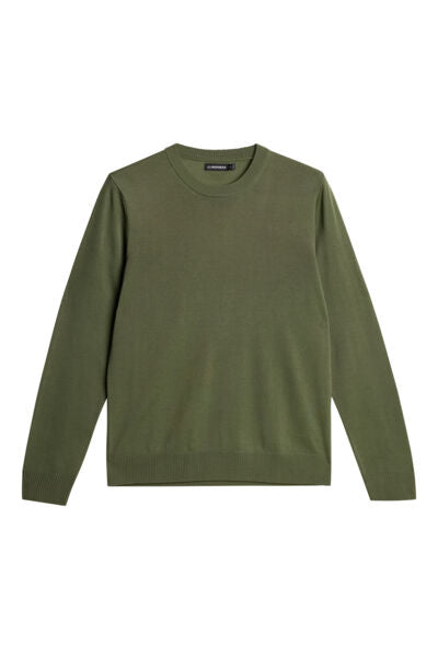 Keane Light Merino Crew Neck Olivine