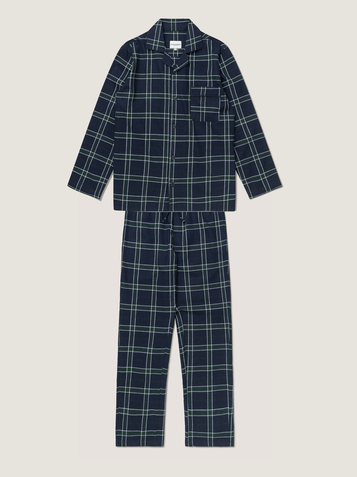 Pj Set Navy Tartan