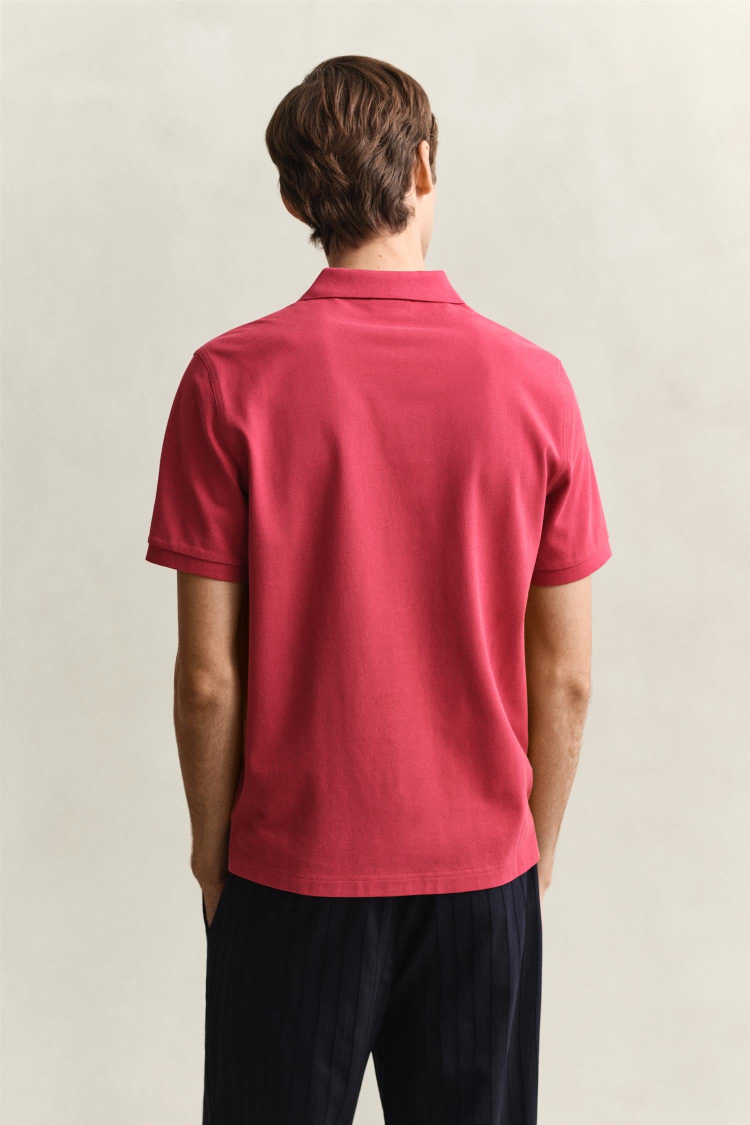 Reg Shield Ss Pique Polo Muted Red
