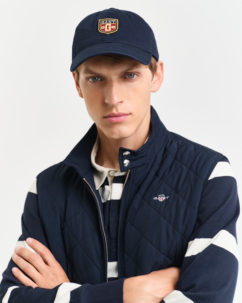 QUILTED WINDCHEATER VEST Evening Blue