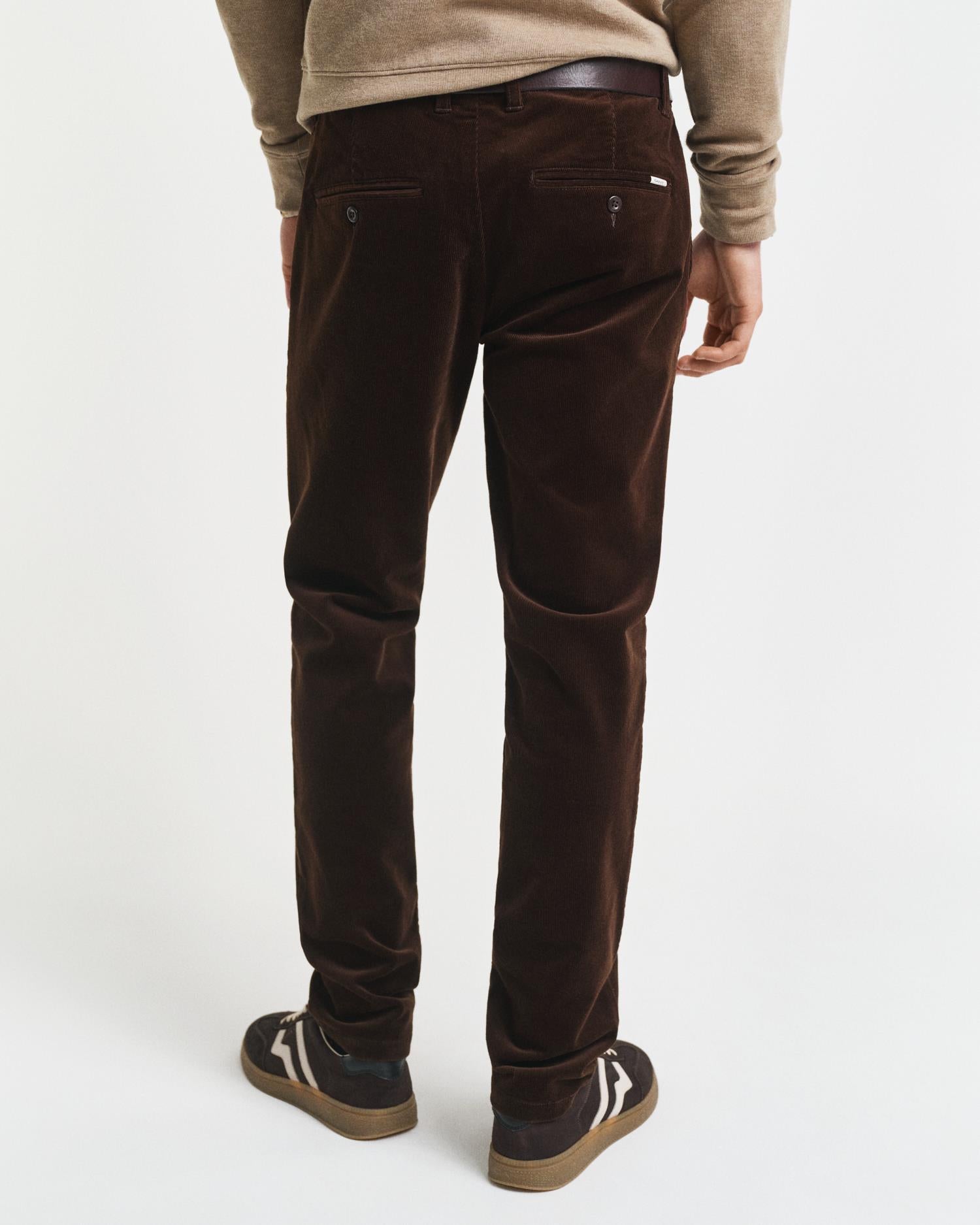 Slim Cord Chinos Rich Brown