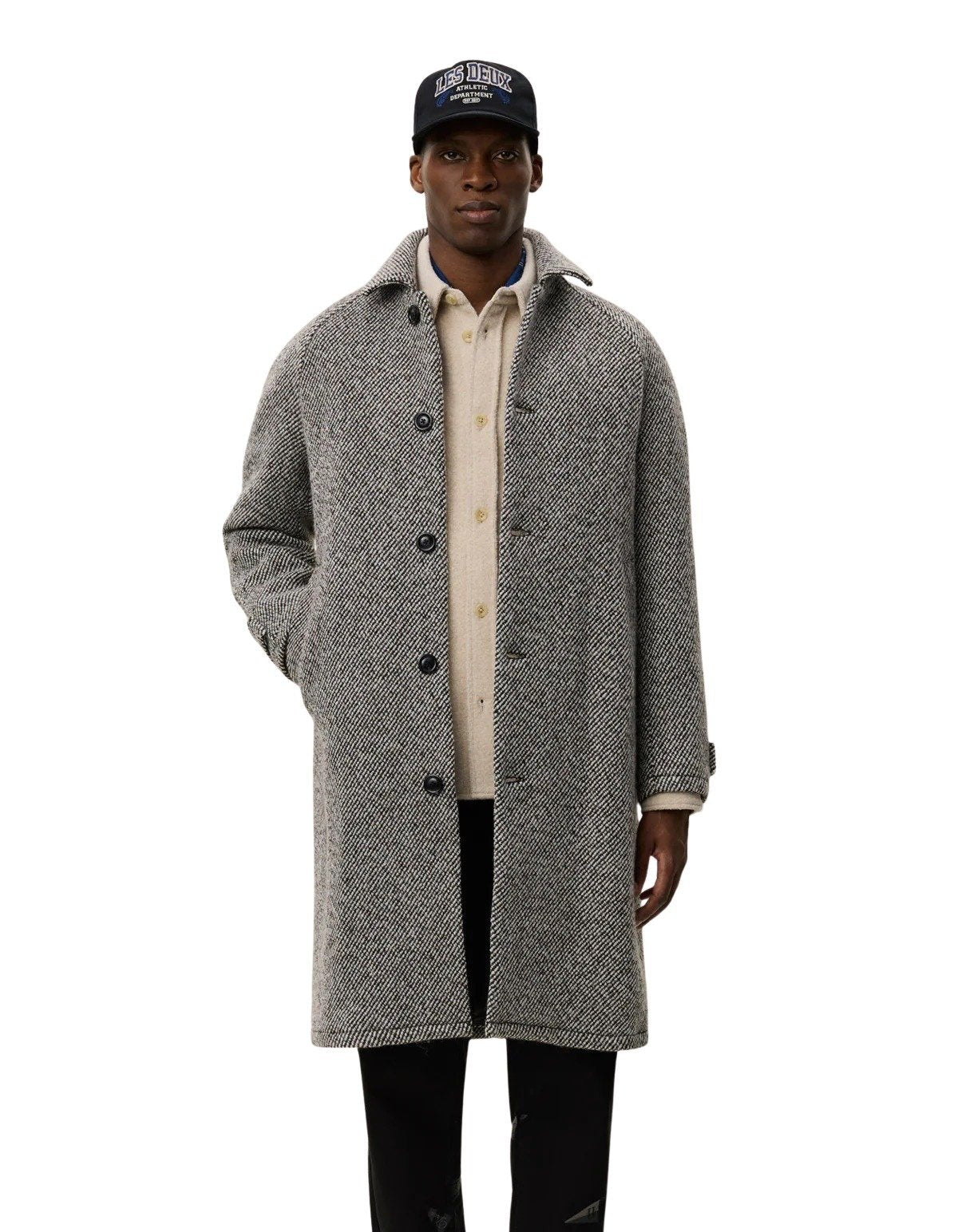 Michael Twill Wool Coat Salt Pepper