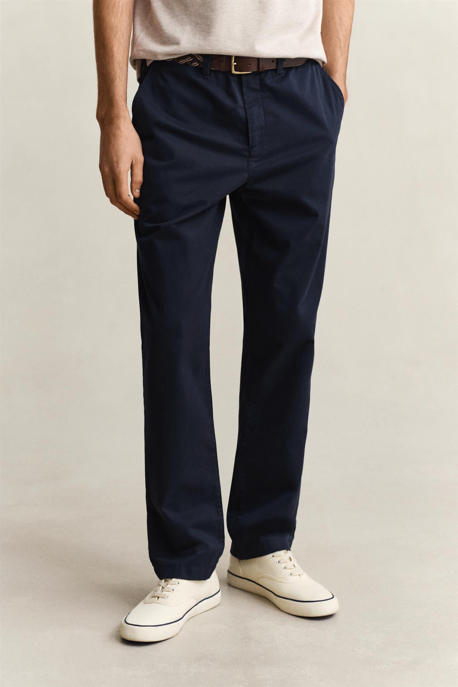 Reg Classic Chinos Evening Blue