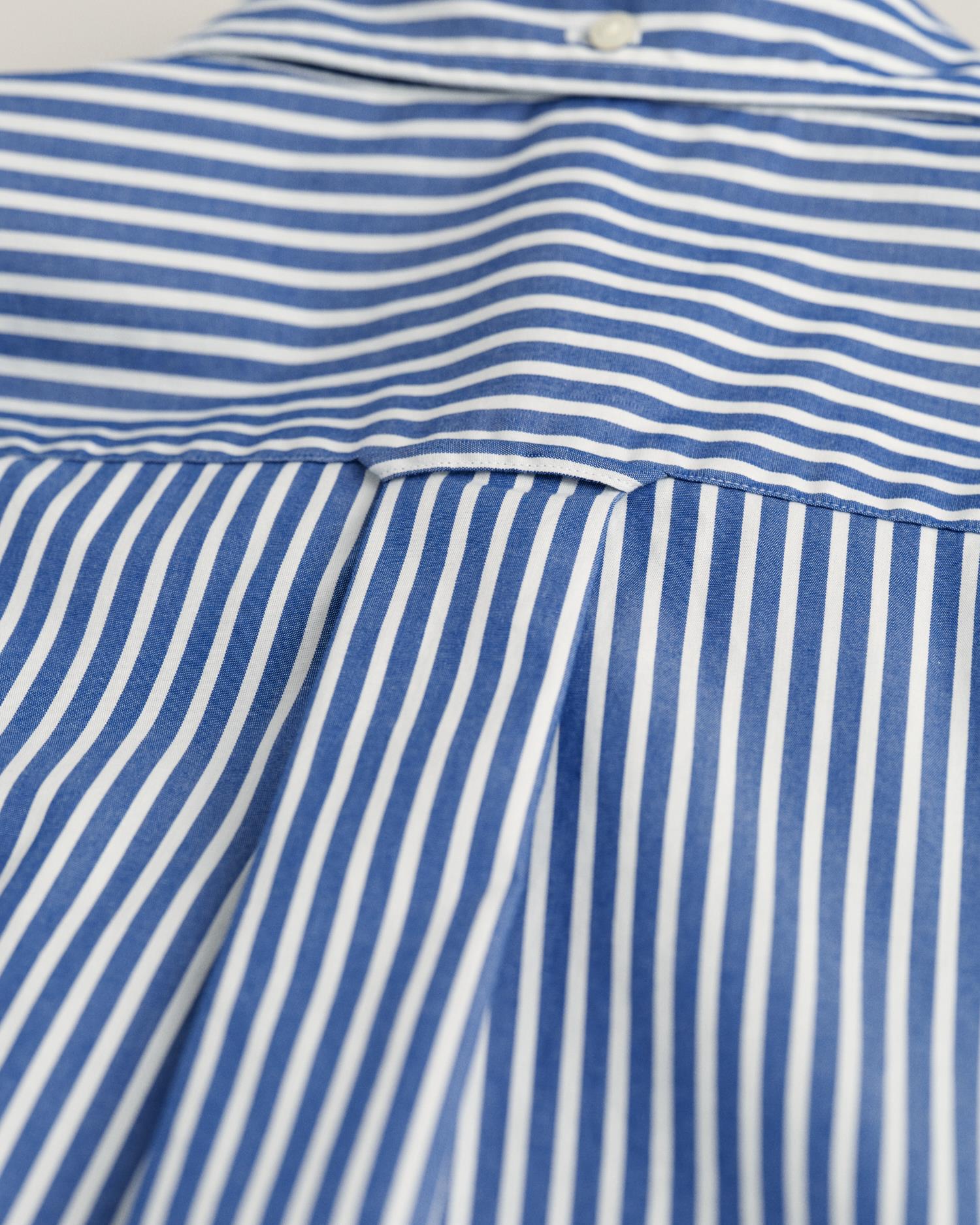 Reg Classic Poplin Stripe Shirt College Blue