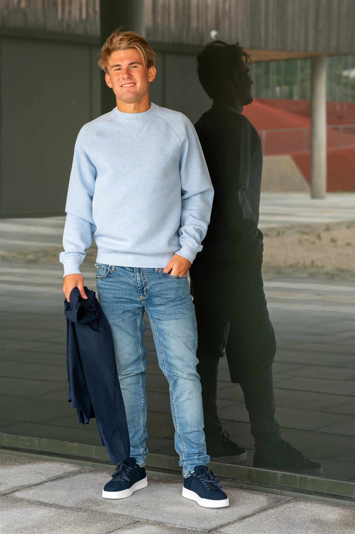 Monogram Imd Sweatshirt Blue/White