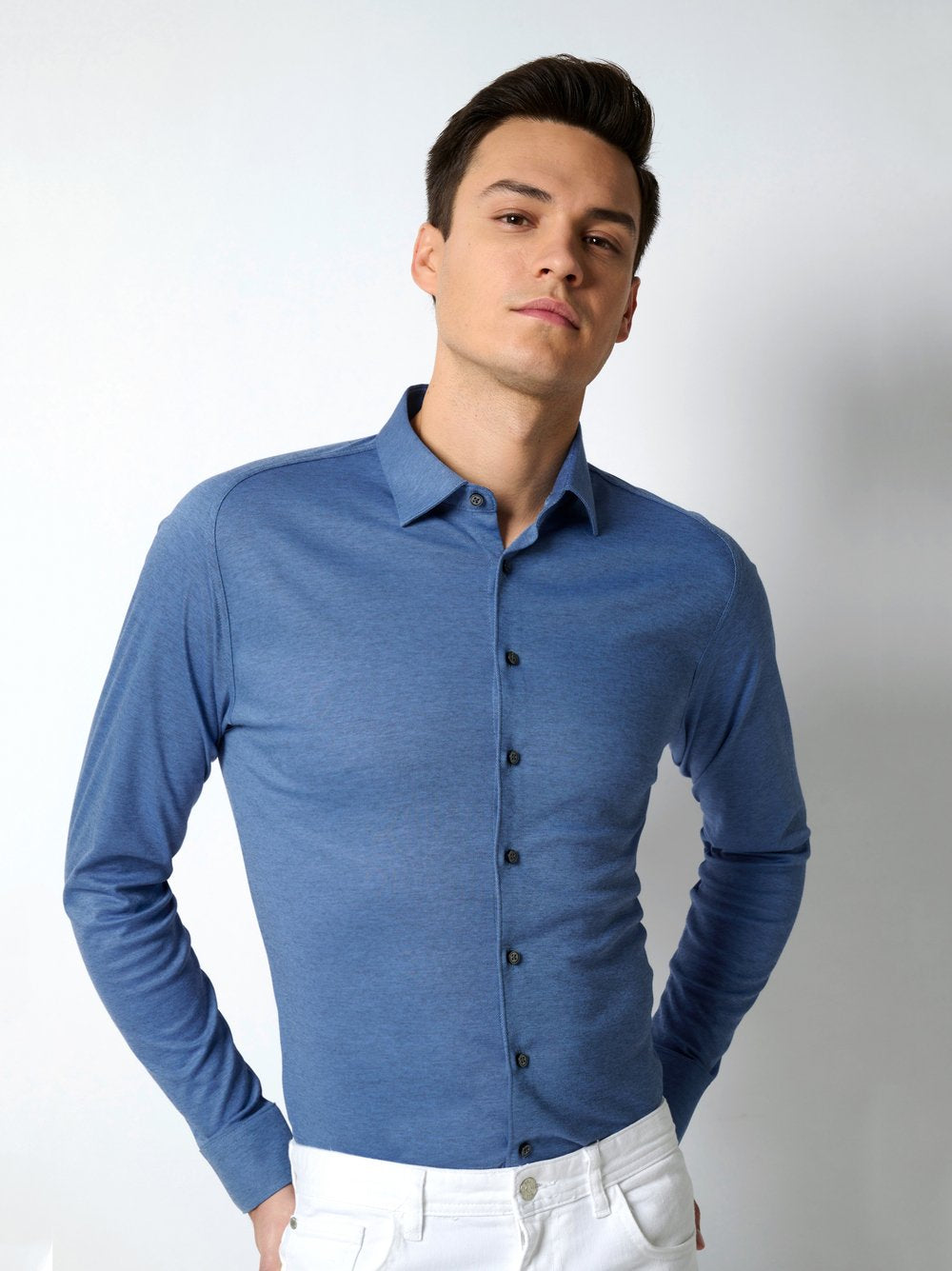 Casual Kent 1/1 Dove Blue Pique