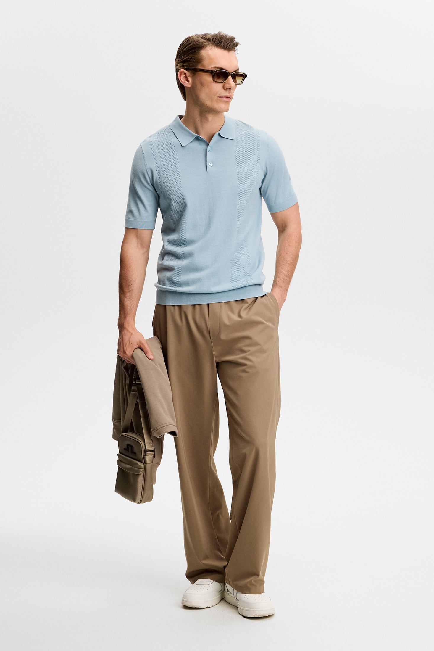 Reymond Seasonal Knit Polo Forget-Me-Not