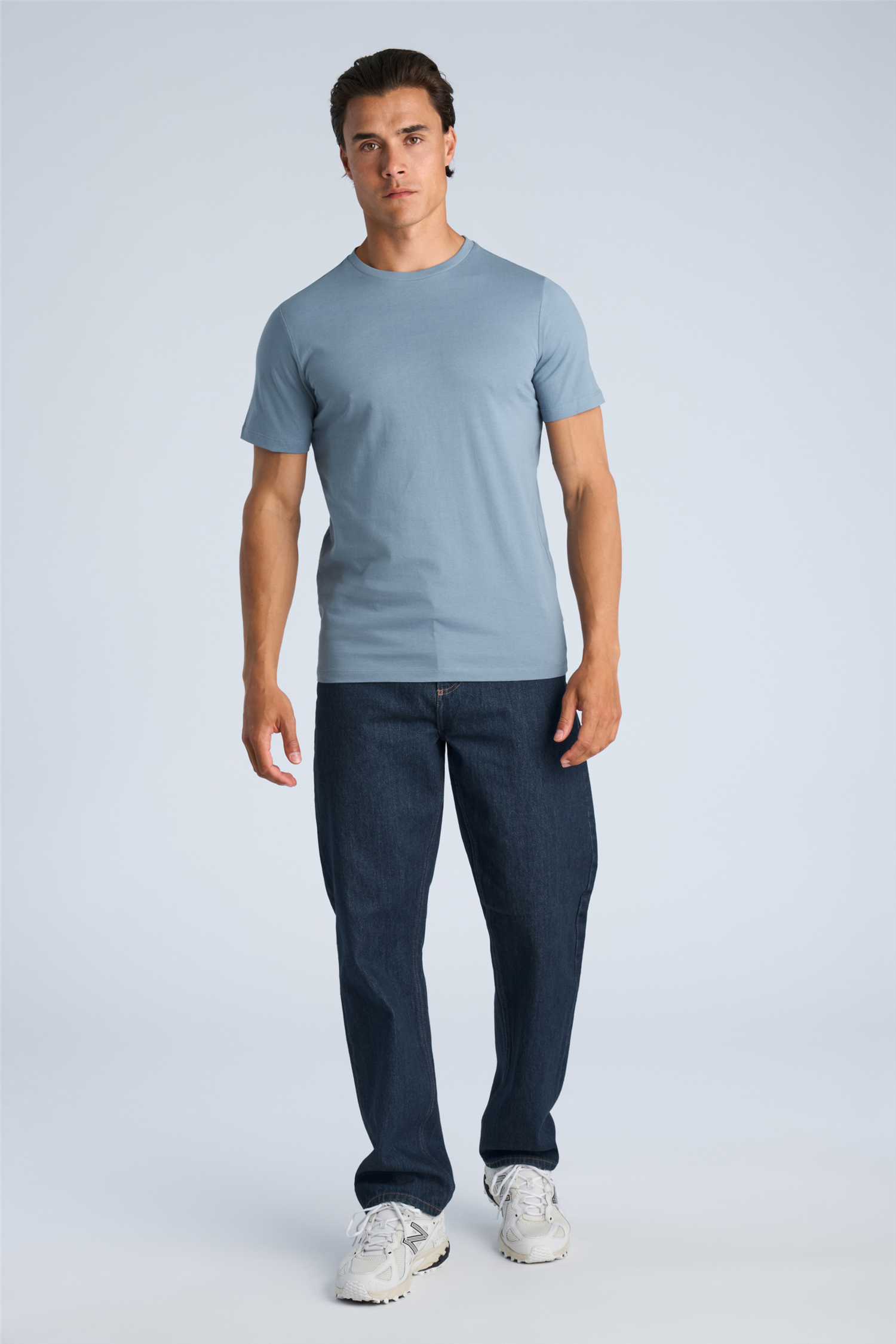 Basic Tee S/s Mid Blue