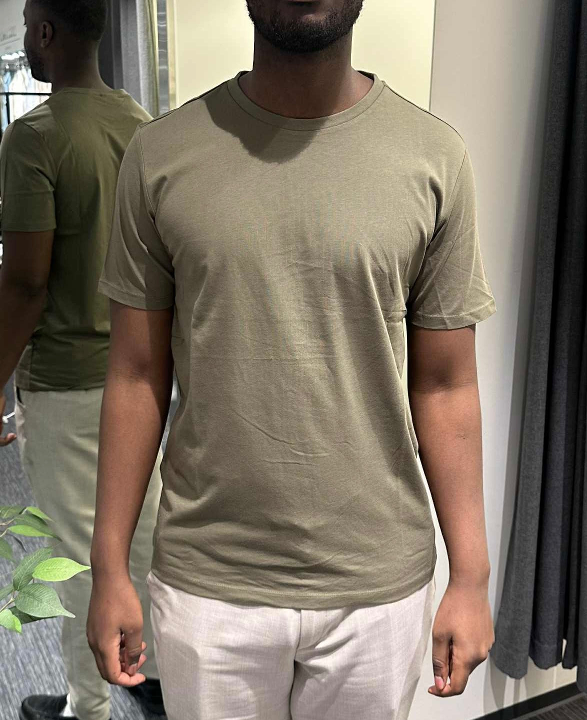 LINDBERGH Basic tee S/S - Sesong 1-xx5 Dk Olive