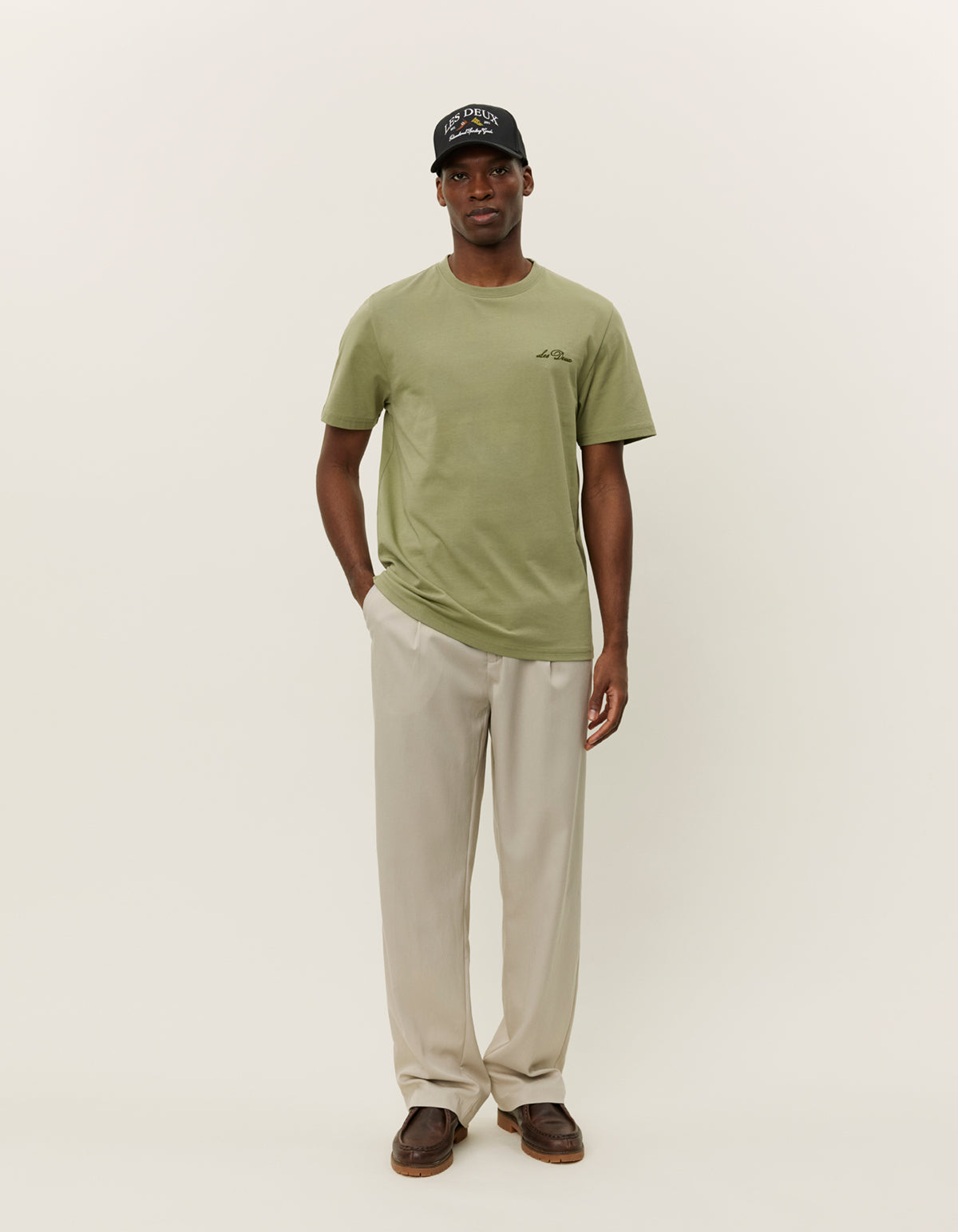 Spodnie lniane Patrick Light Sand