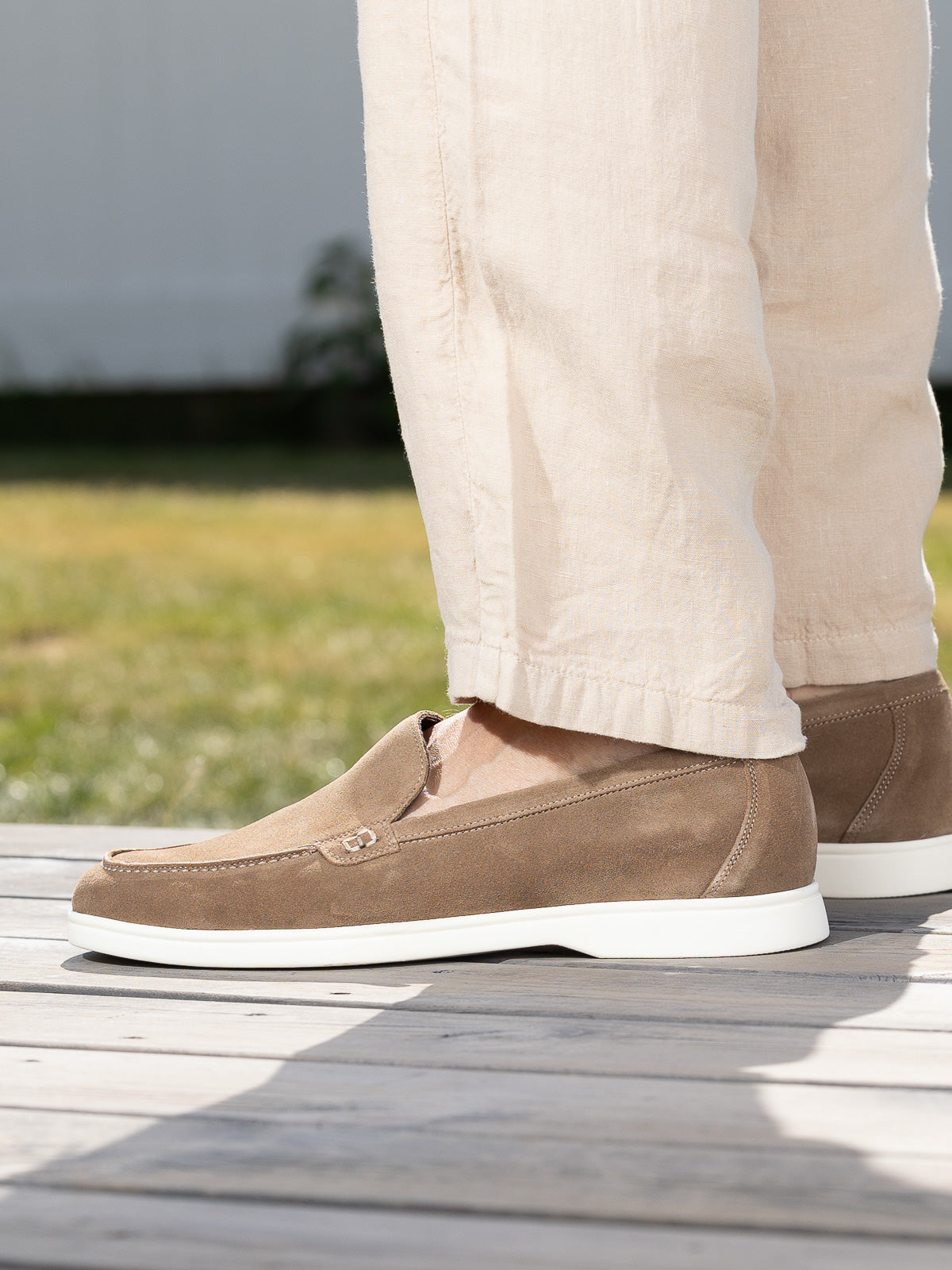 Sport loafer suede taupe