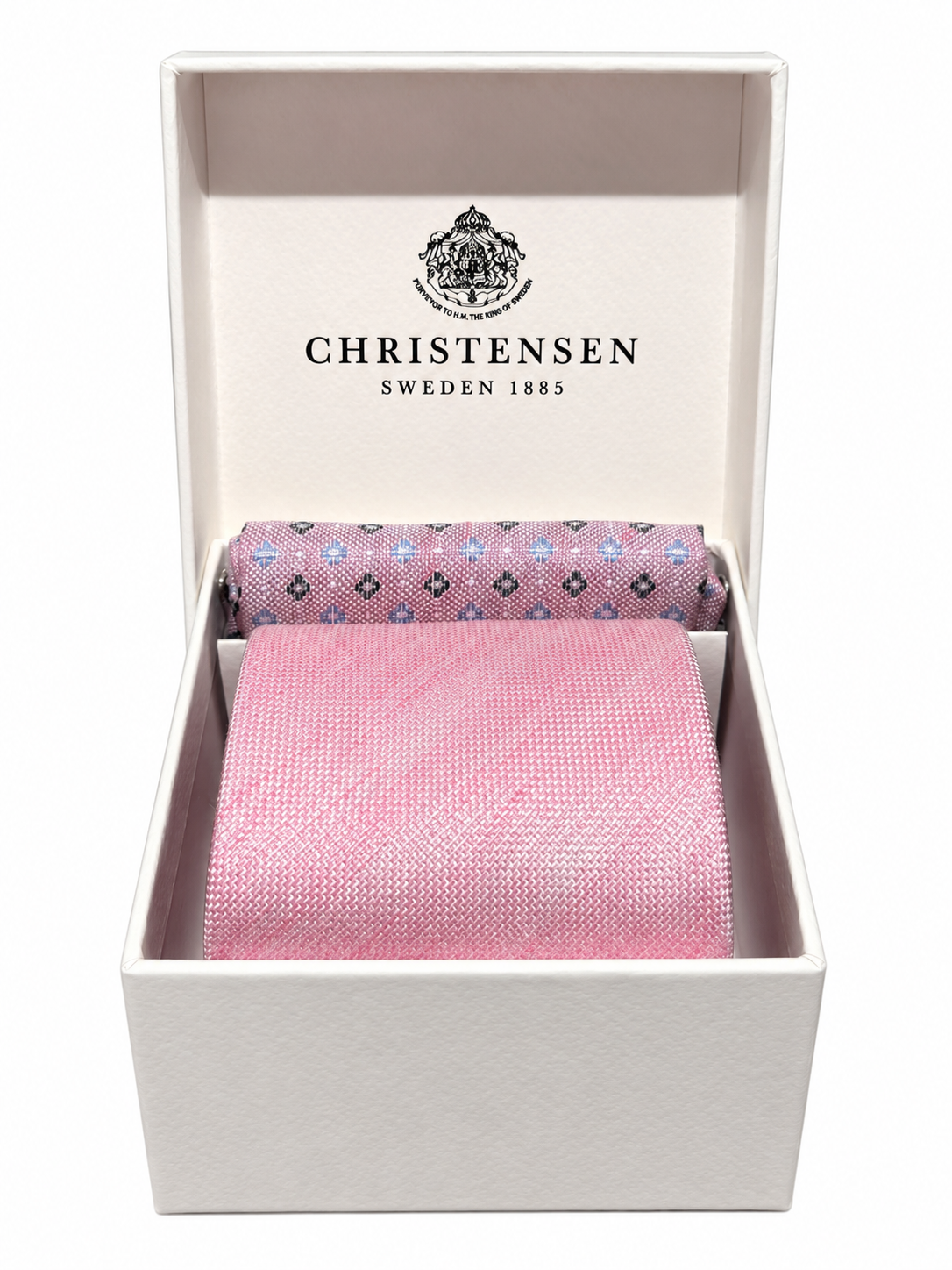 Tie & pocket square box set Pink