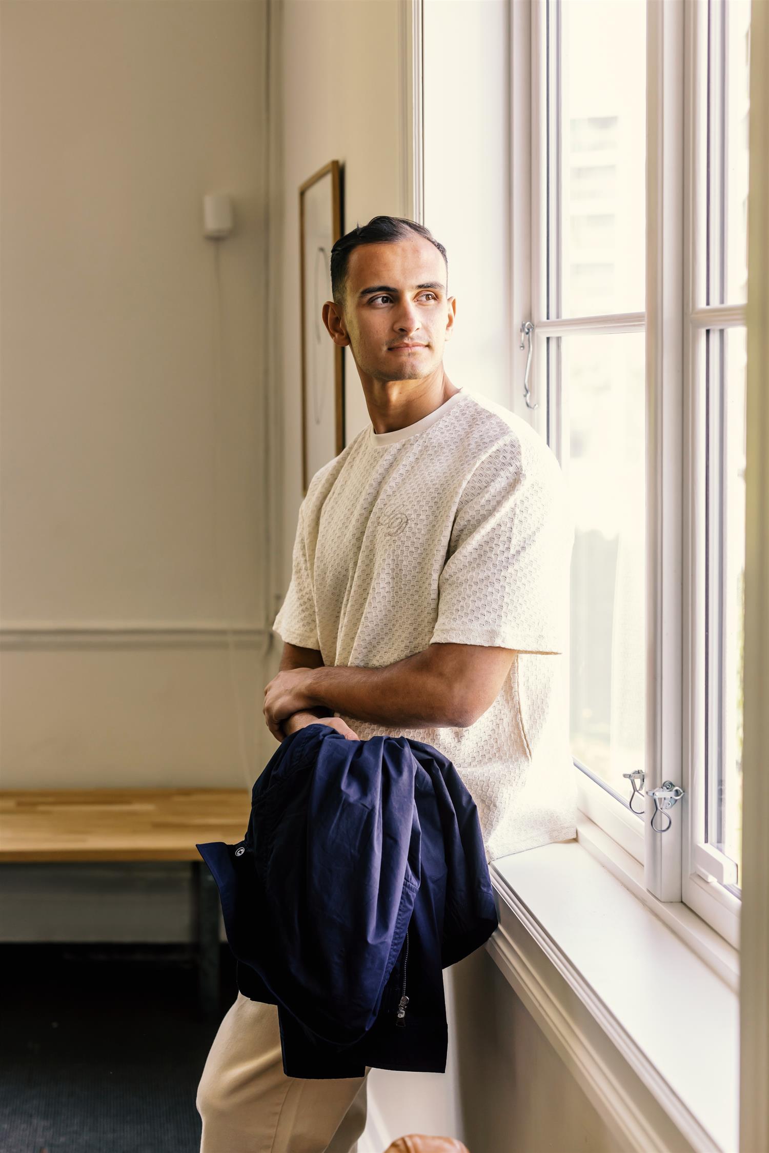 LIGHTWEIGHT COTTON IVY JACKET Desert Sky