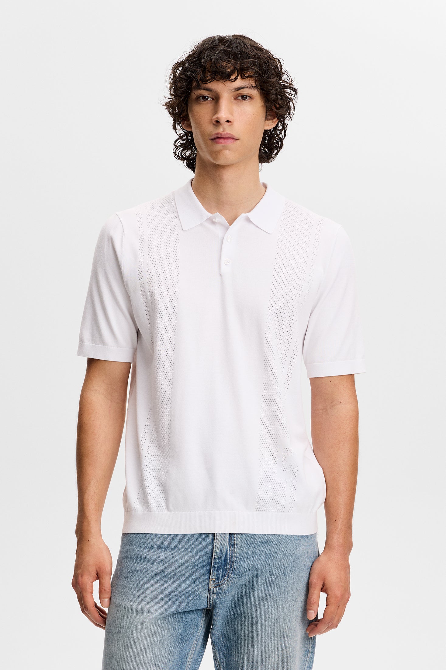Reymond Seasonal Knit Polo White