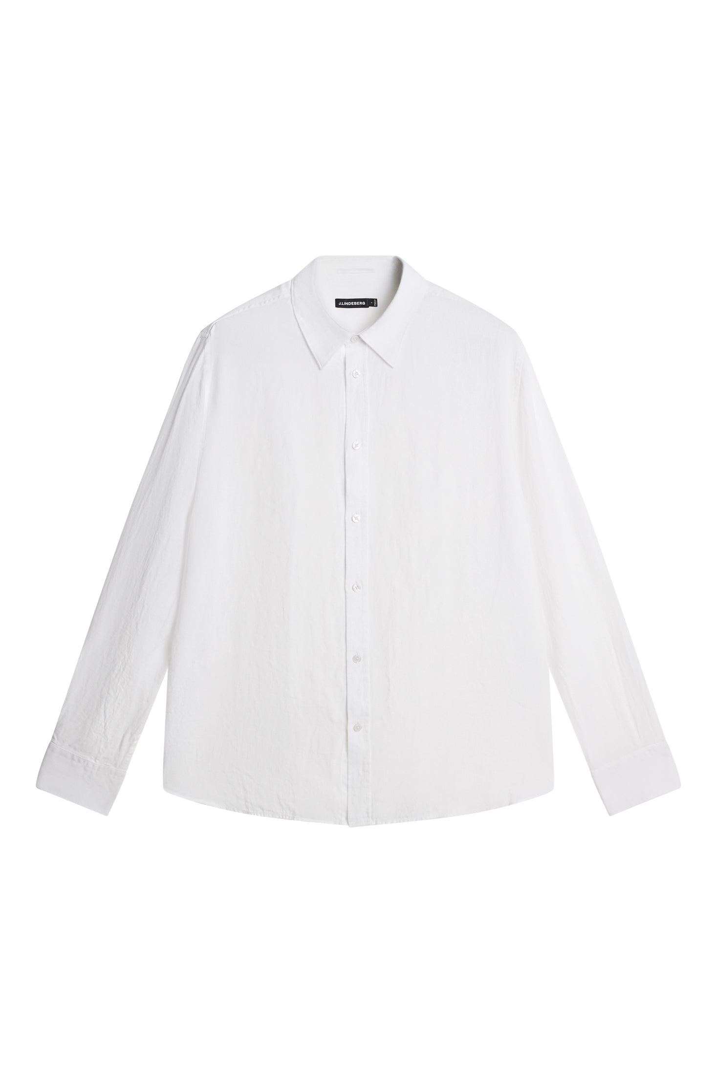 Reg LS Linen Melange Shirt White
