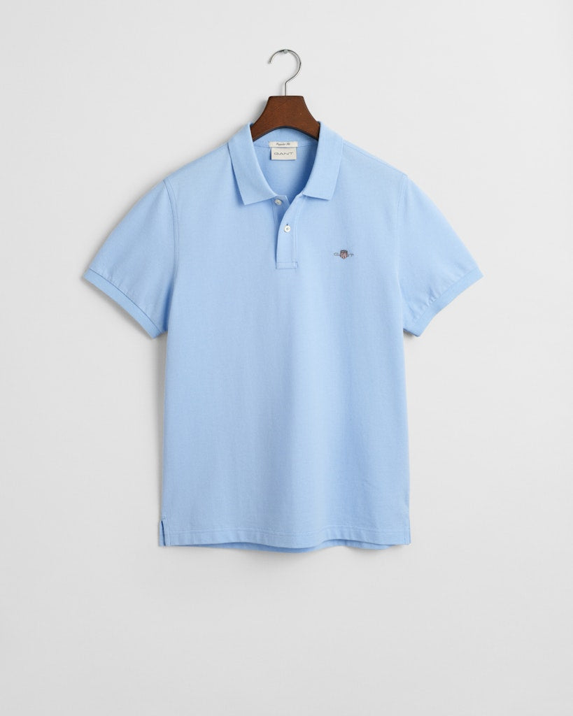 Klassisk Piquéskjorte I Regular Fit Capri Blue