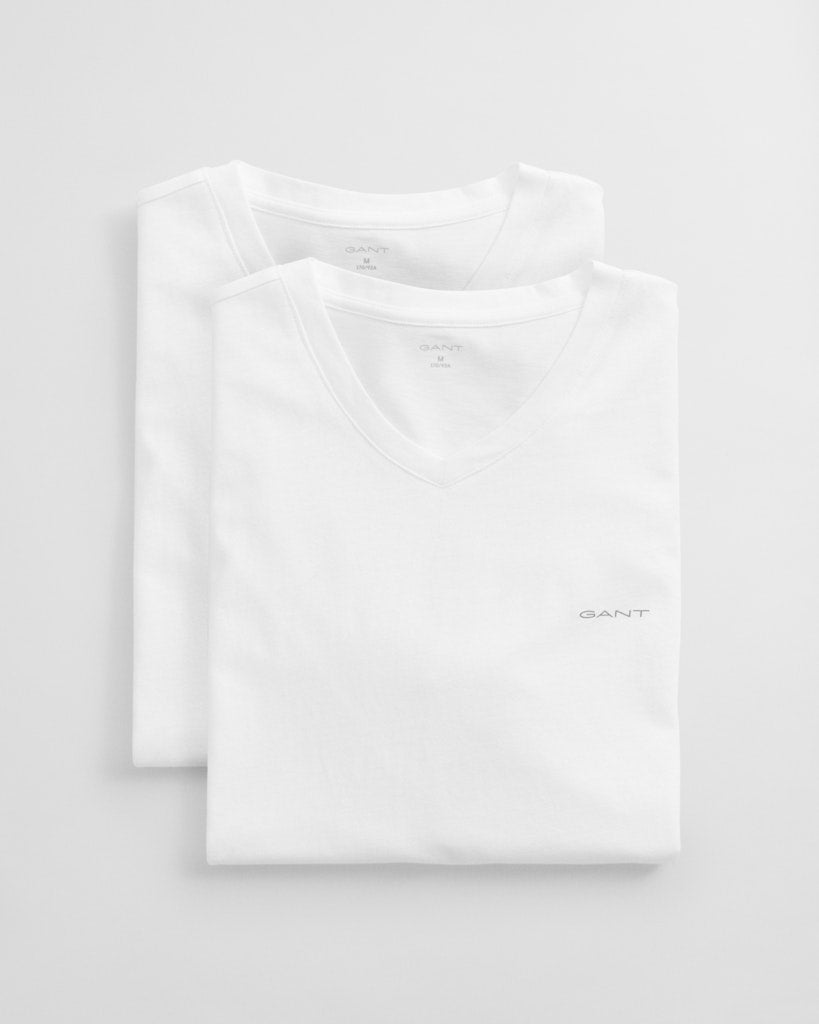 2-Pack V-Hals T-Skjorter White