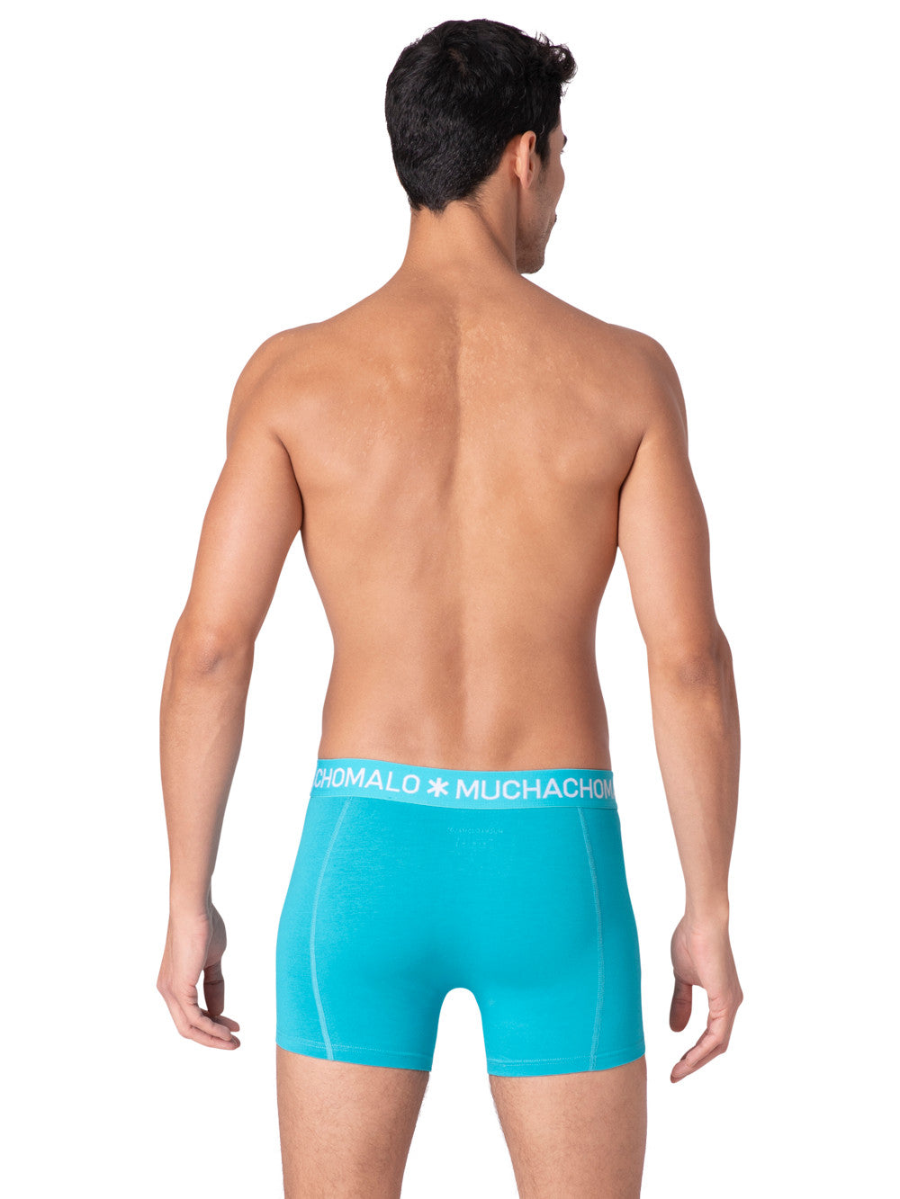 1010 Solid Boxer 2pk 679 Black/Turquoise