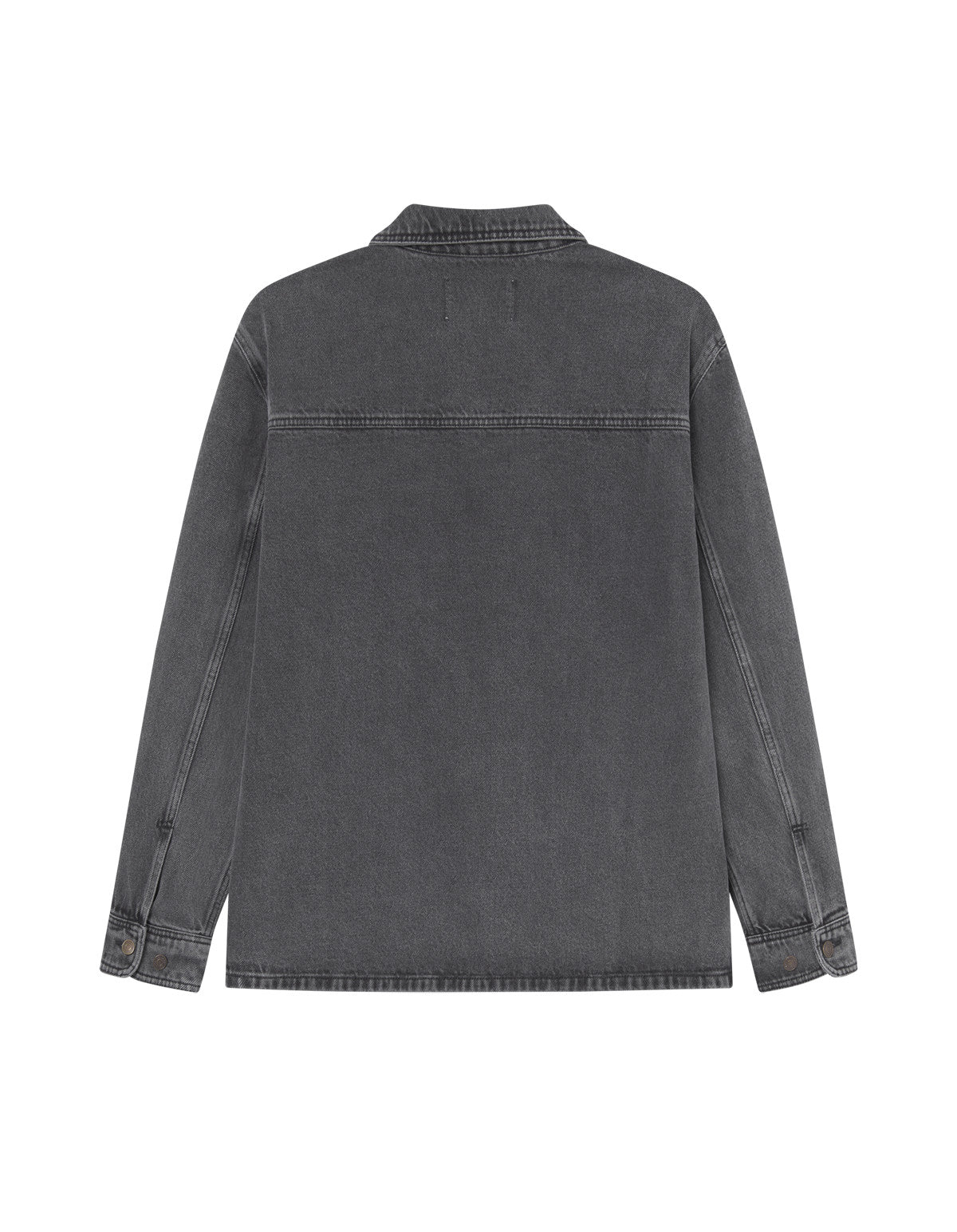 Loan Washed Overshirt Grey Washed Denim