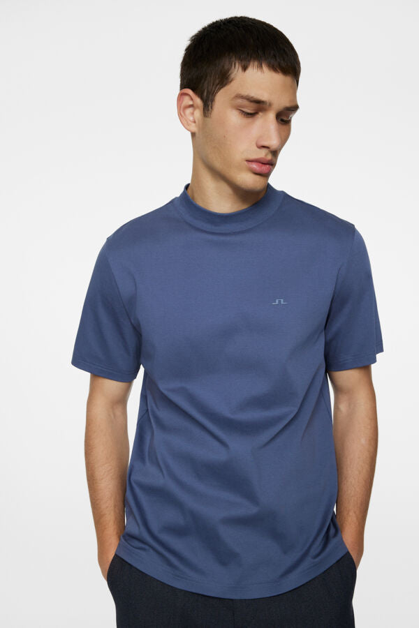 Ace Mock Neck T-shirt Blue