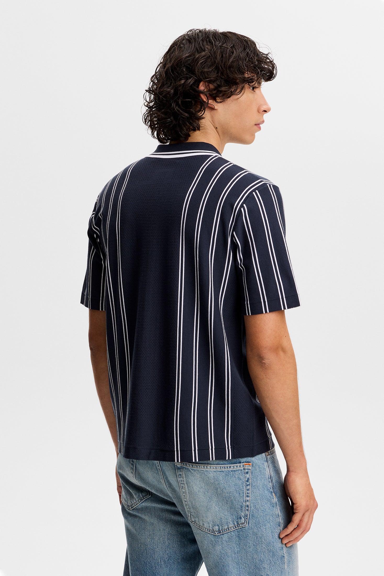 Rue Knit SS Shirt Jl Navy