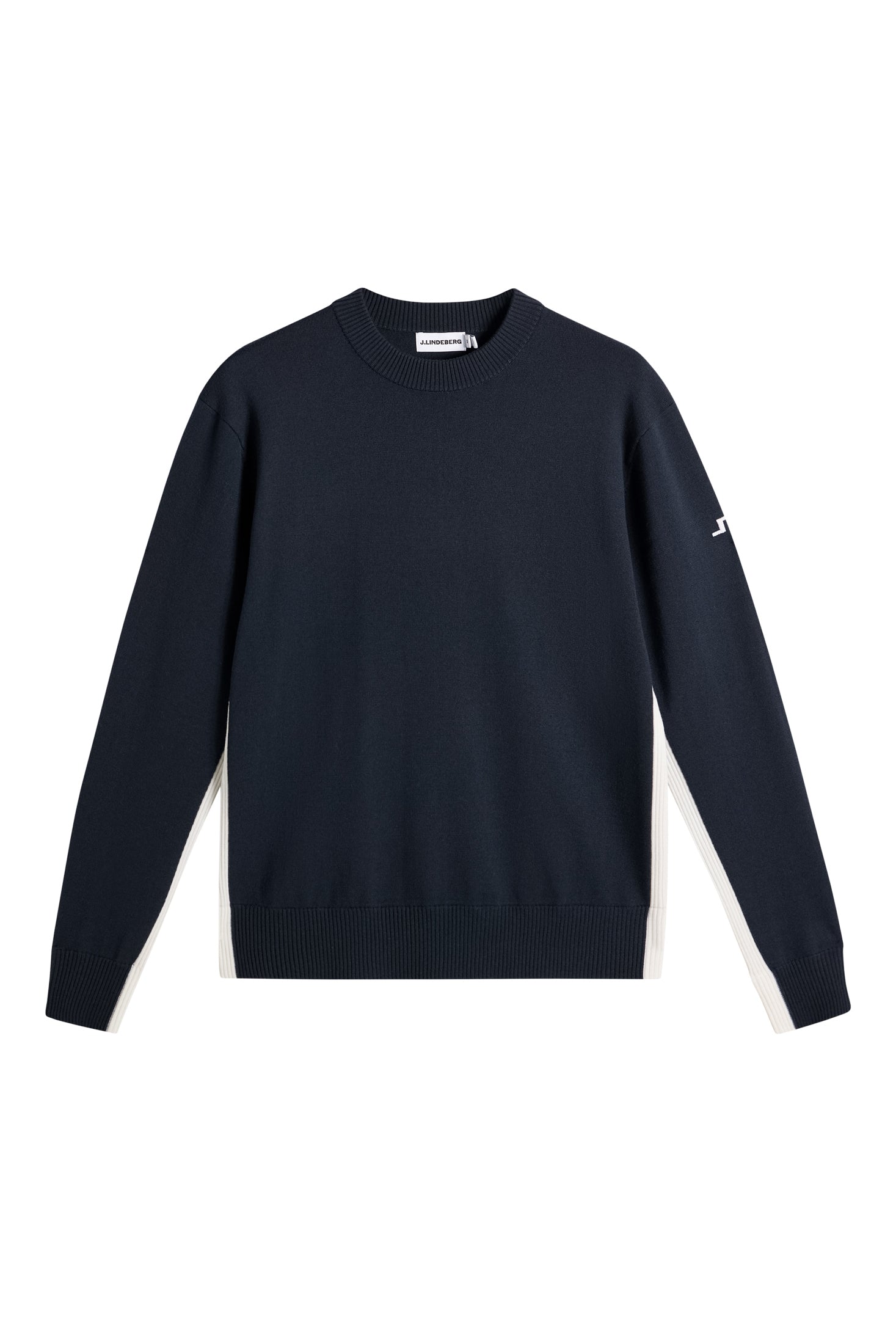 Chester Side Stripe Knit Crew Jl Navy