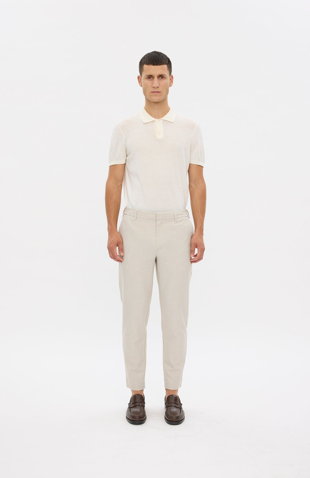 Theopl 189 Beige Micro Check