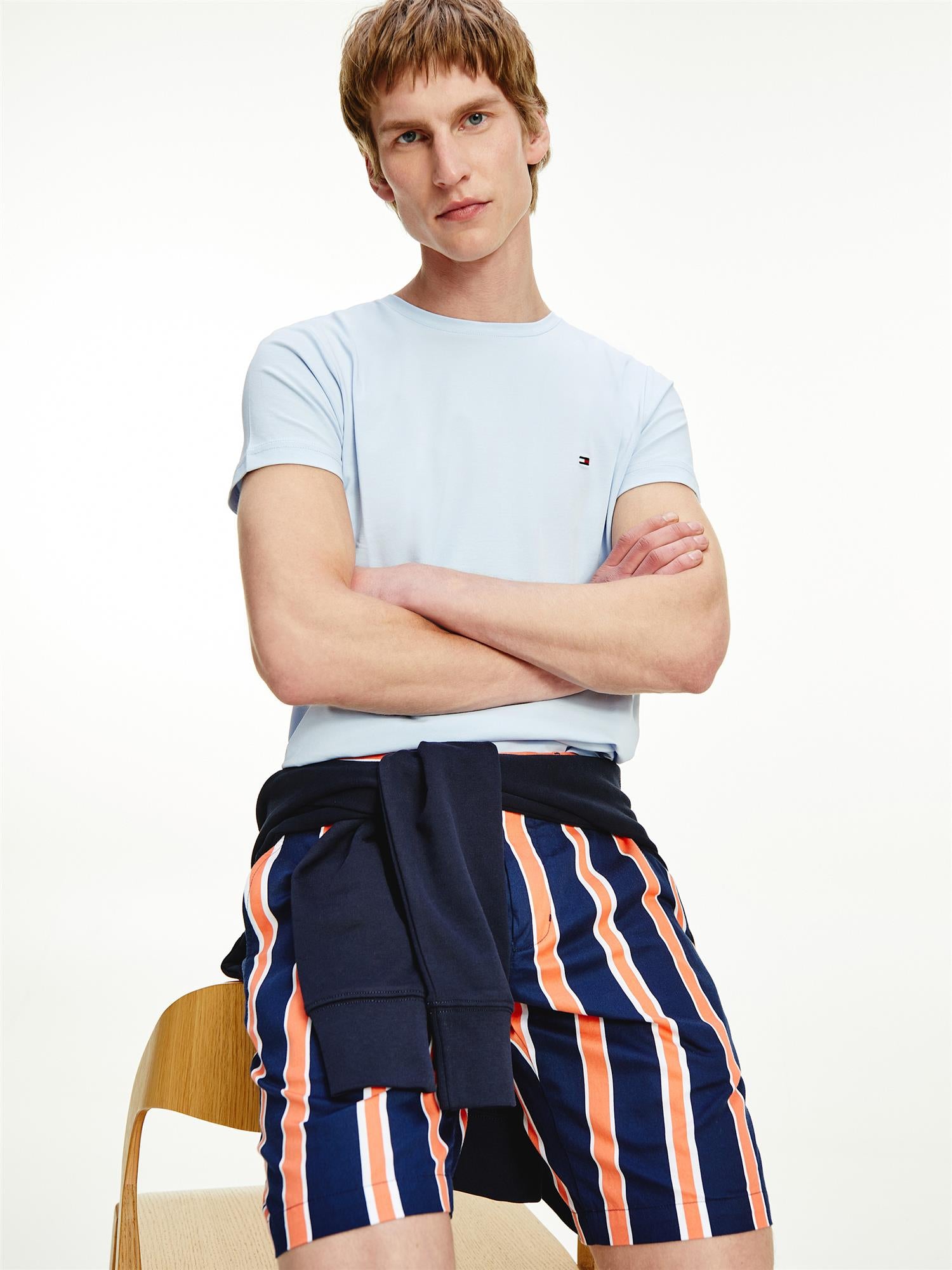 STRETCH SLIM FIT TEE Breezy Blue