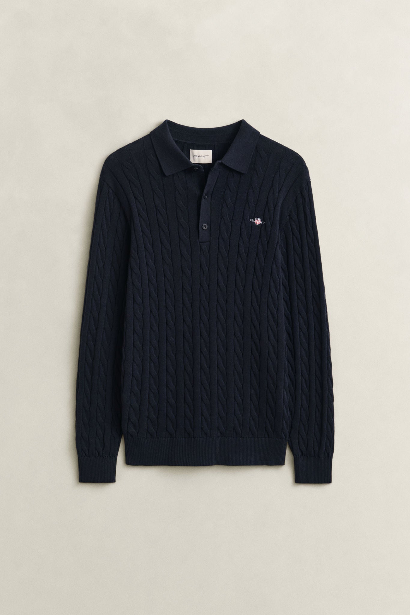 Classic Cable Knit Sweater Evening Blue